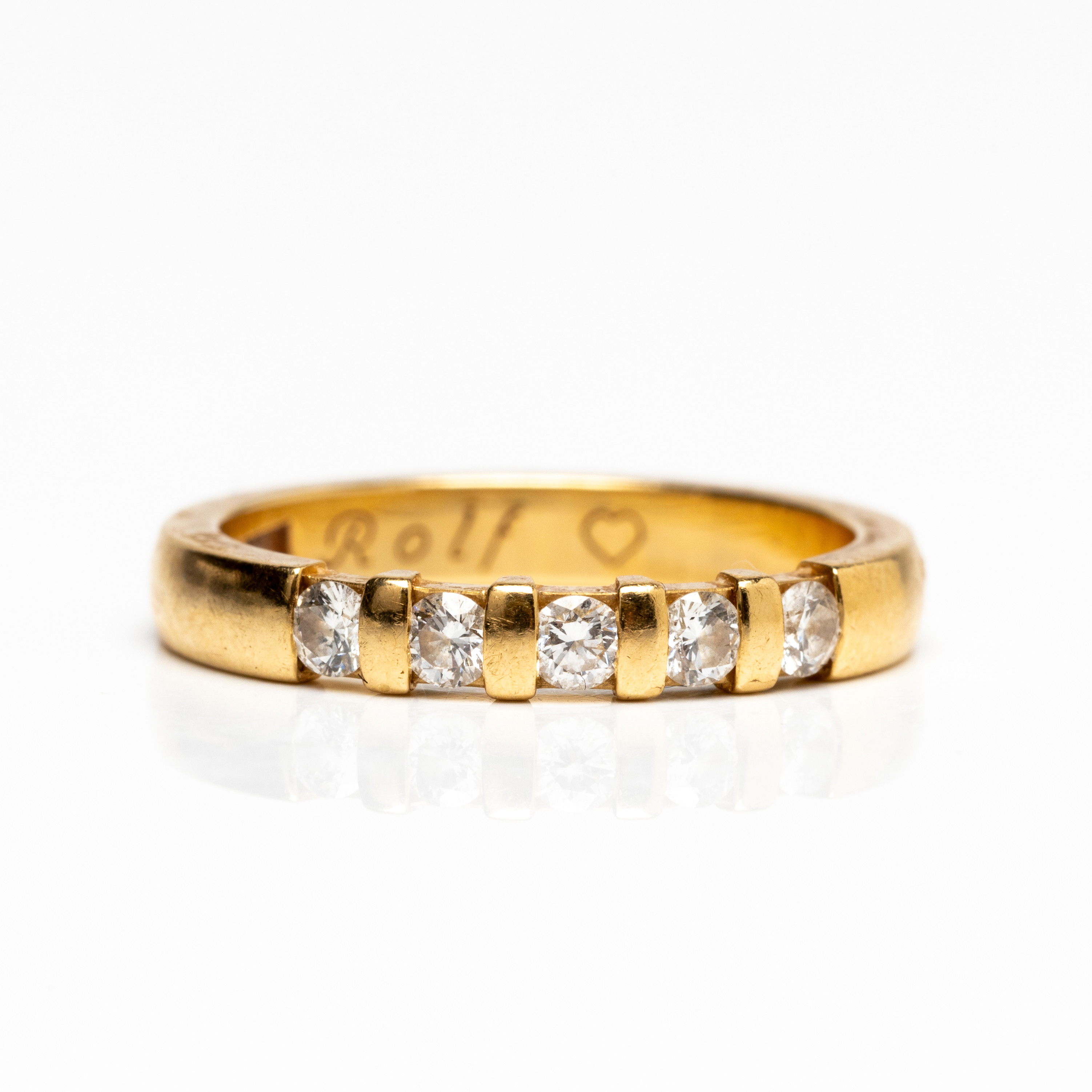 RING, 18K guld med briljantslipade diamanter om ca 0,35ctw, H Engelbert, Stockholm.