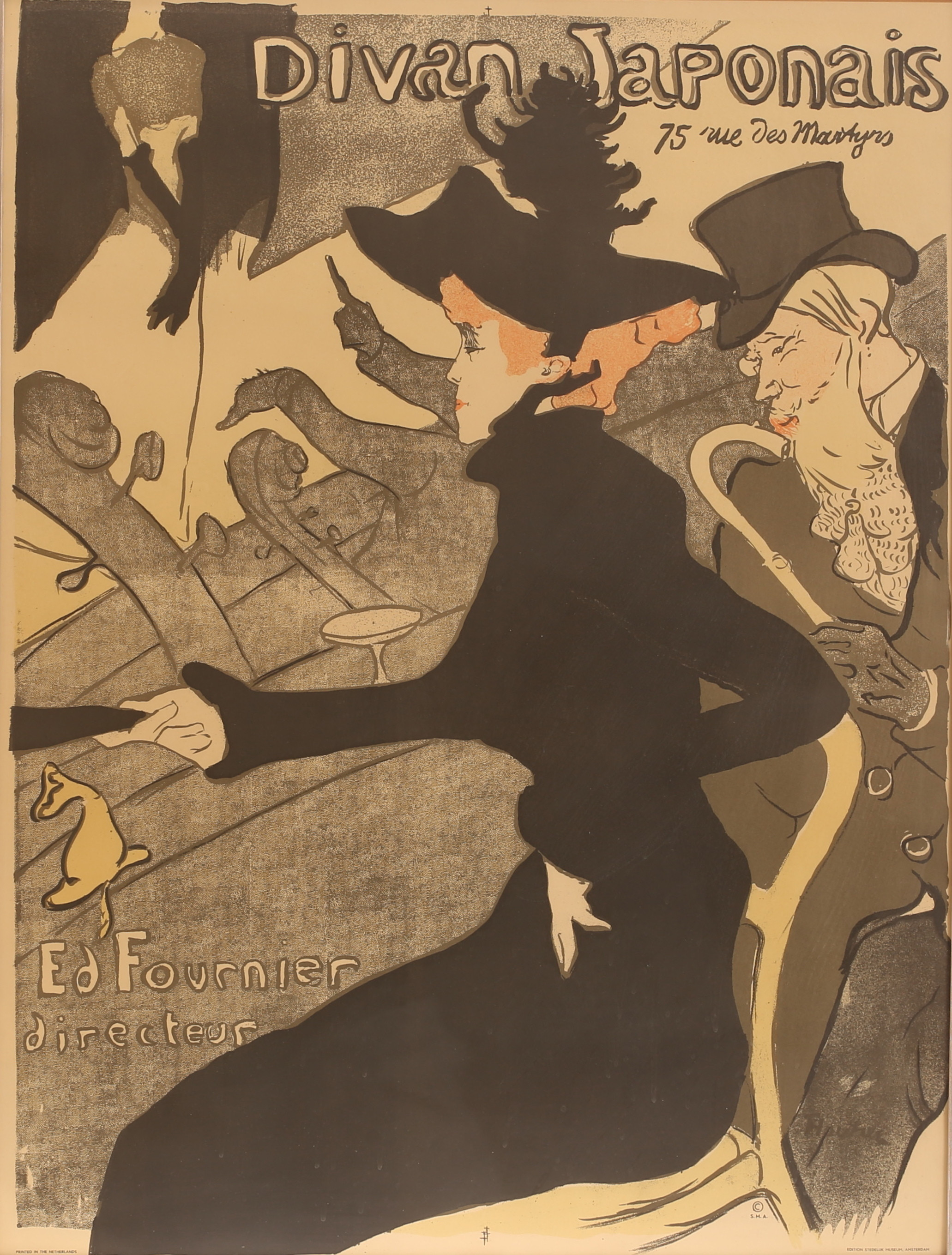 HENRI DE TOULOUSE-LAUTREC. Efter affisch, "Divan Japonais".