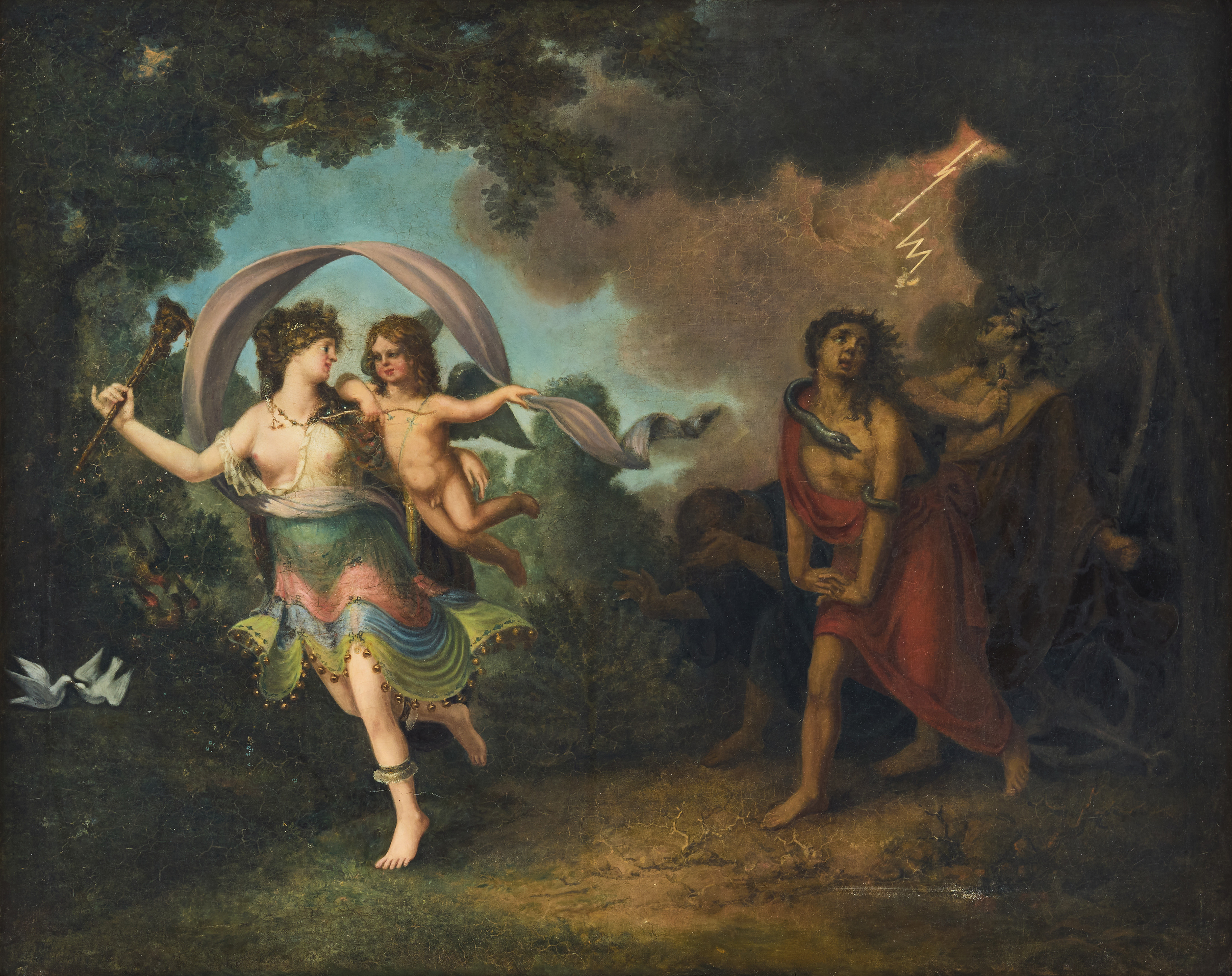 CENTRAL EUROPEAN SCHOOL, CA. 1780. Allegory of love and remorse.