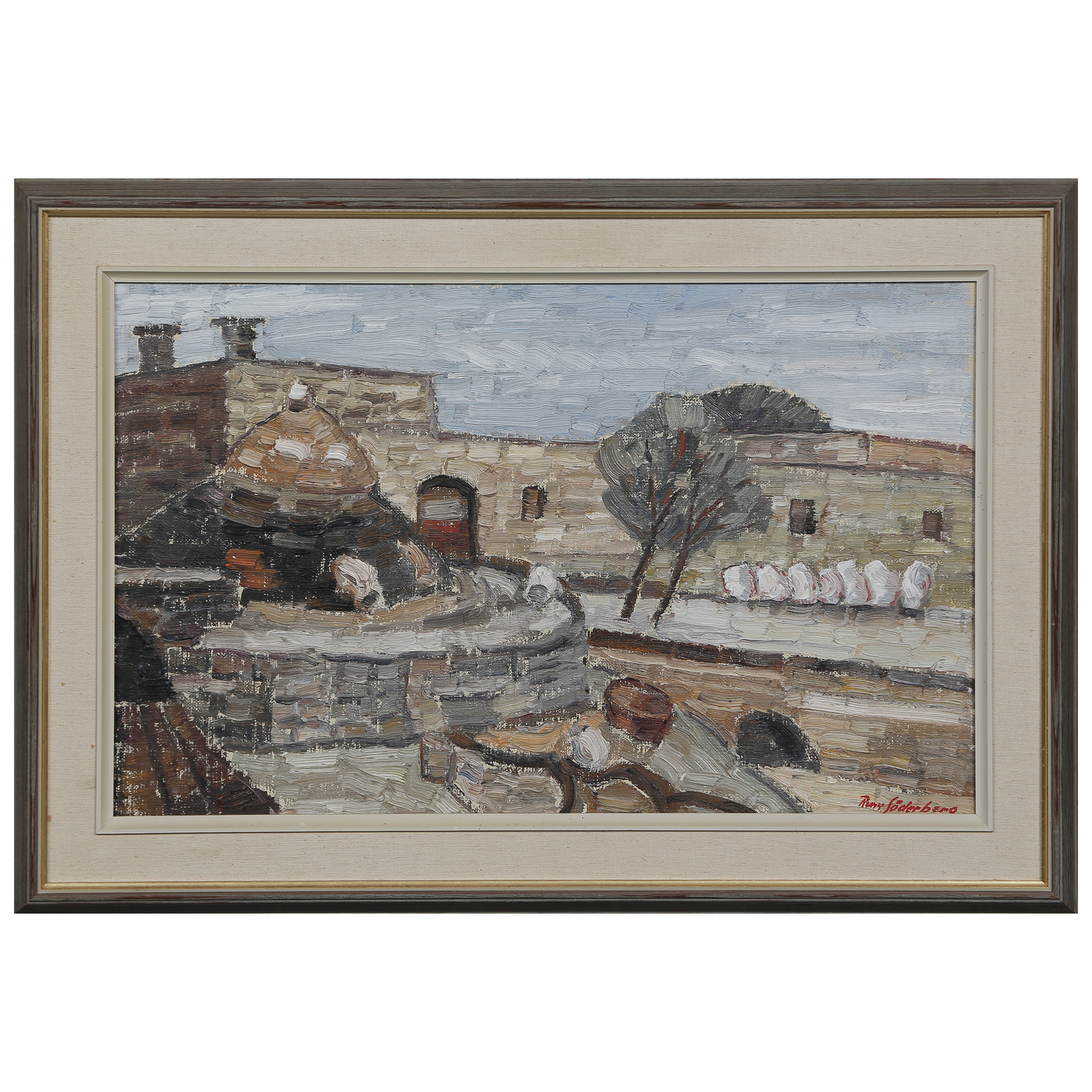 RUNE SÖDERBERG (1915-1977) OLJA PÅ PANNÅ, SIGNERAD.