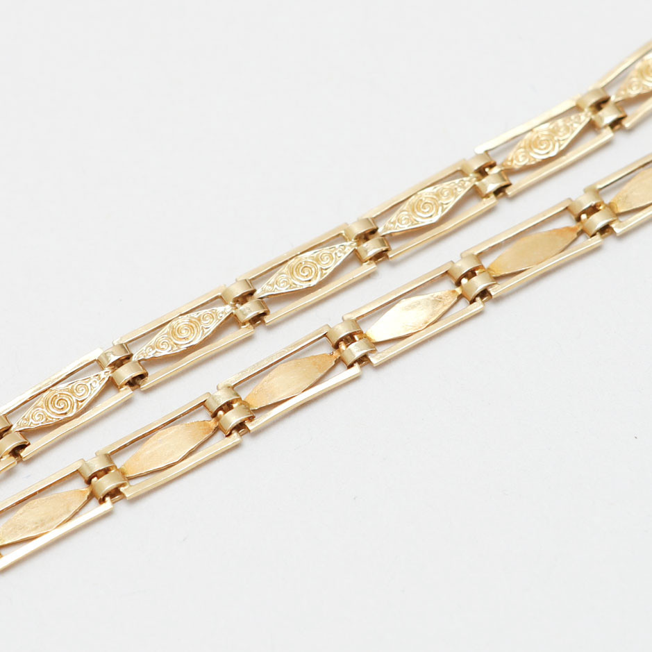 ARMLÄNK, 18k guld, vikt ca 5 gram.