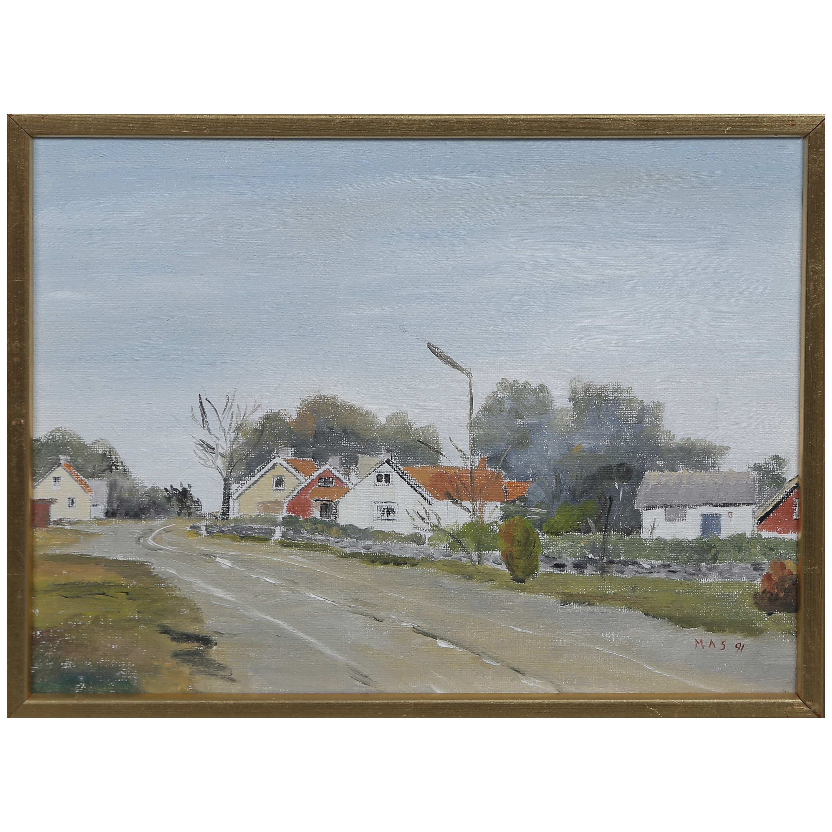 MARIE-ANNE SVENSSON "RESMO, ÖLAND" OLJA PÅ DUK, SIGNERAD.