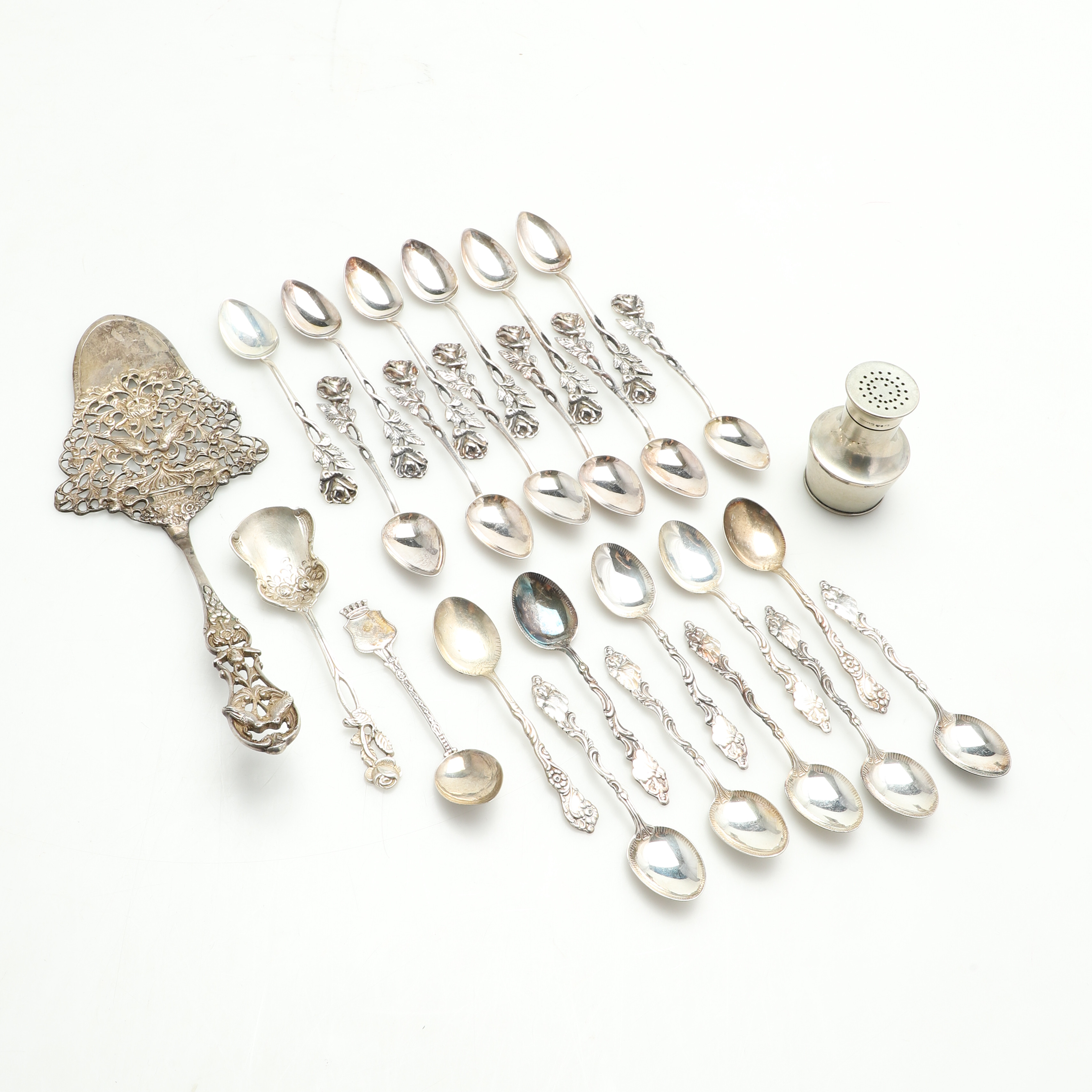 PARTI SILVER, ca 26 delar, mestadels Sverige, 1900-tal.