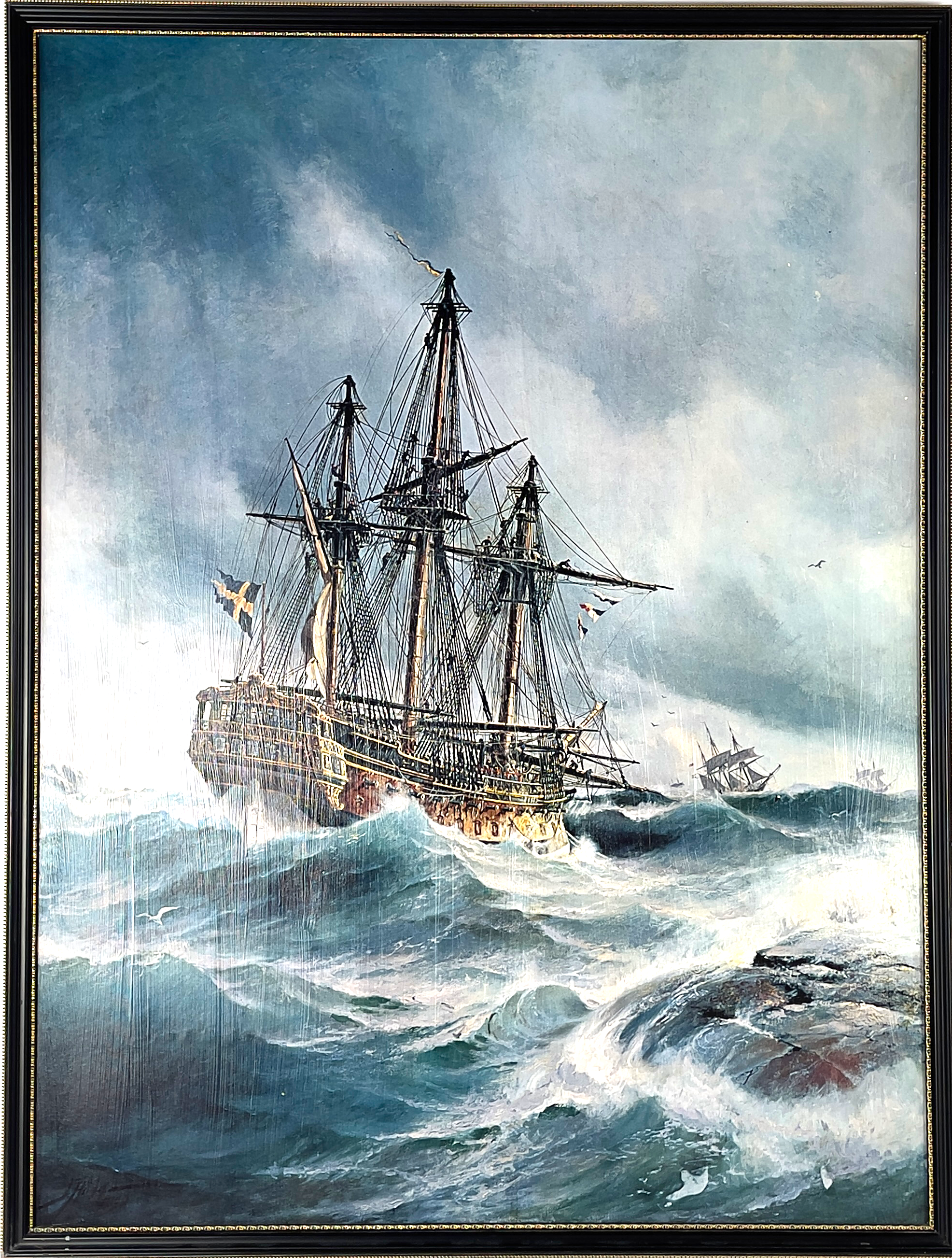 AFFISCH, efter Jacob Hägg (1839-1931), "I lägervall", signerad samt daterad 1890 i trycket.