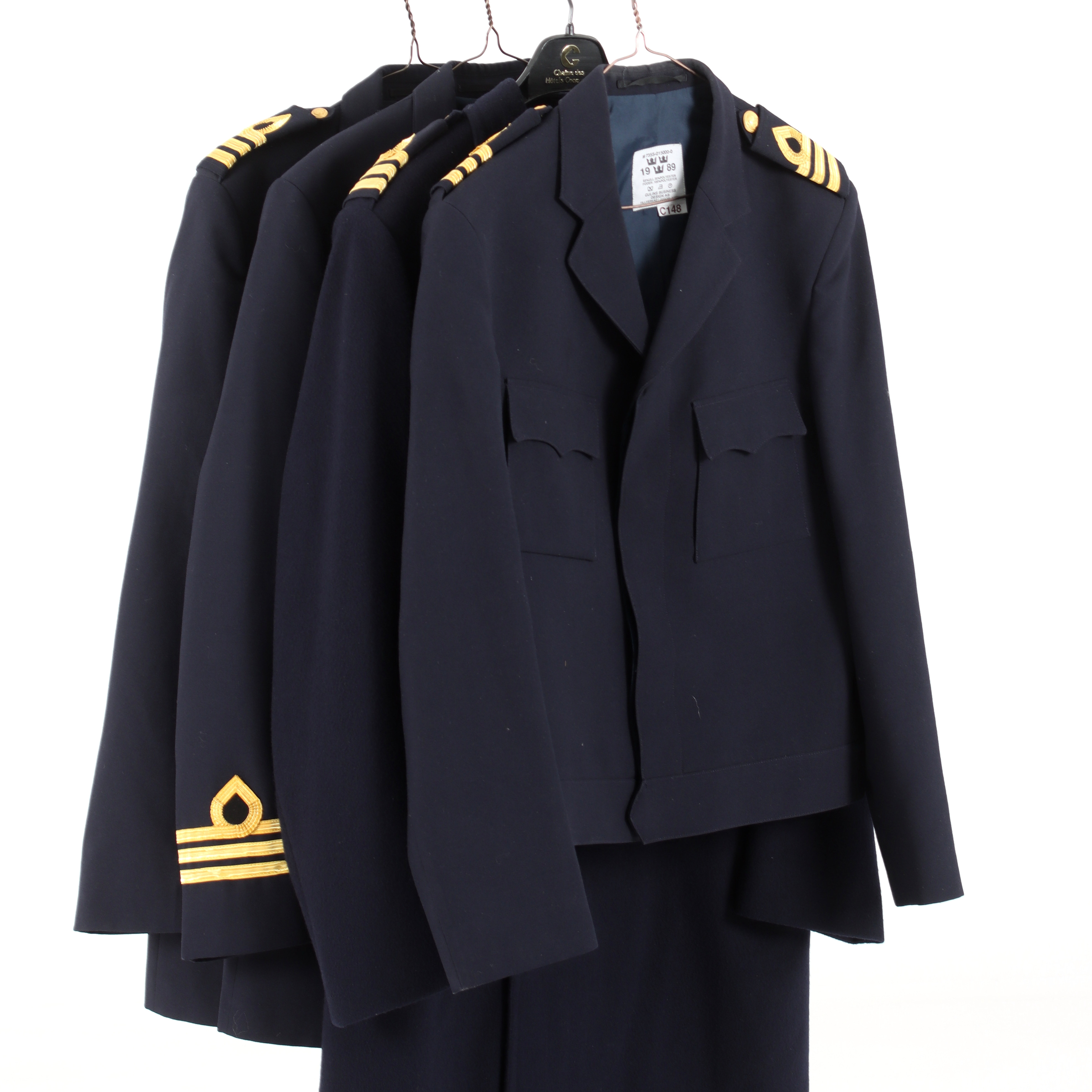 UNIFORM, 10 delar, För Kapten inom Marinen, Sverige.