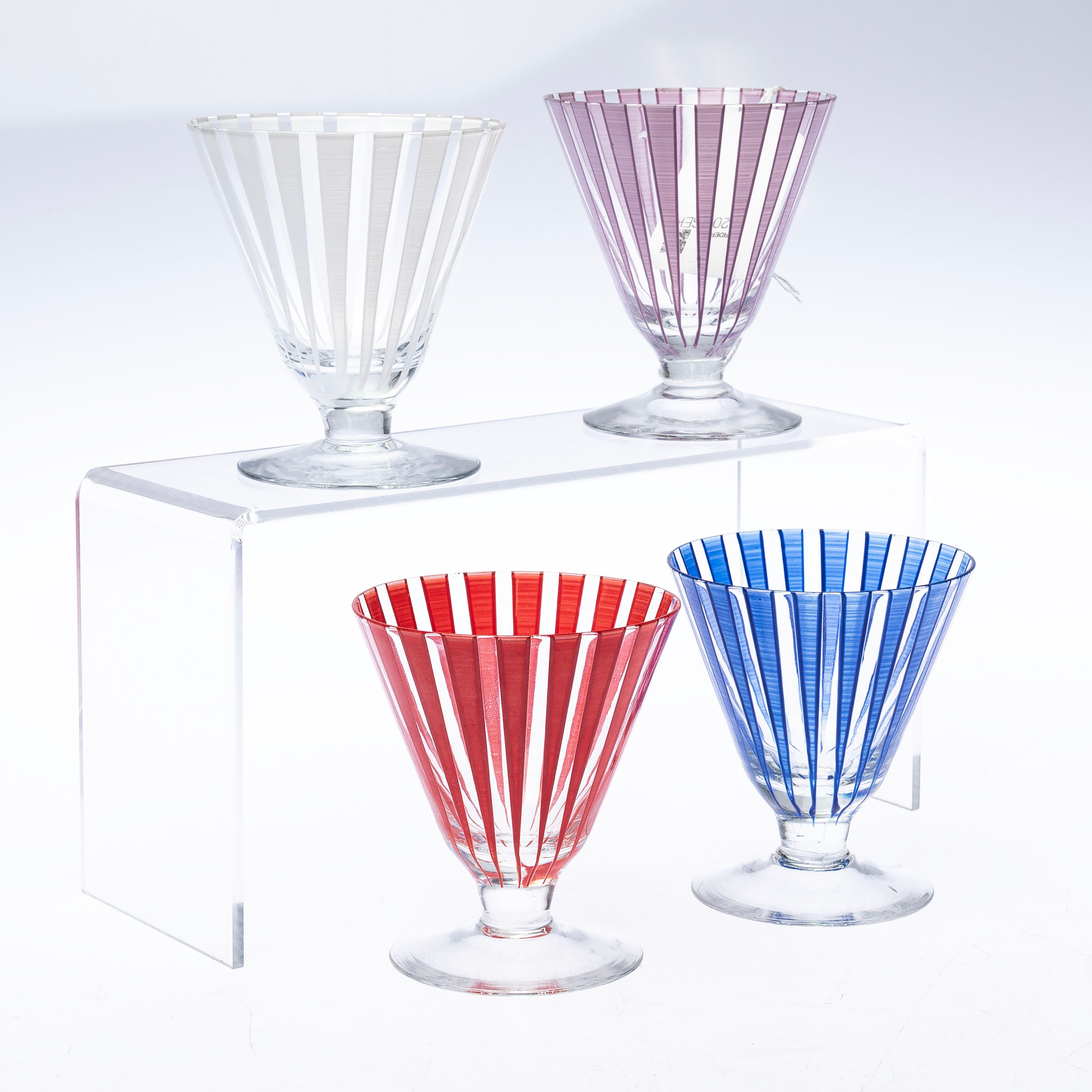 BENGT ORUP. COCKTAILGLAS, 4st, "Strikt", Johansfors.