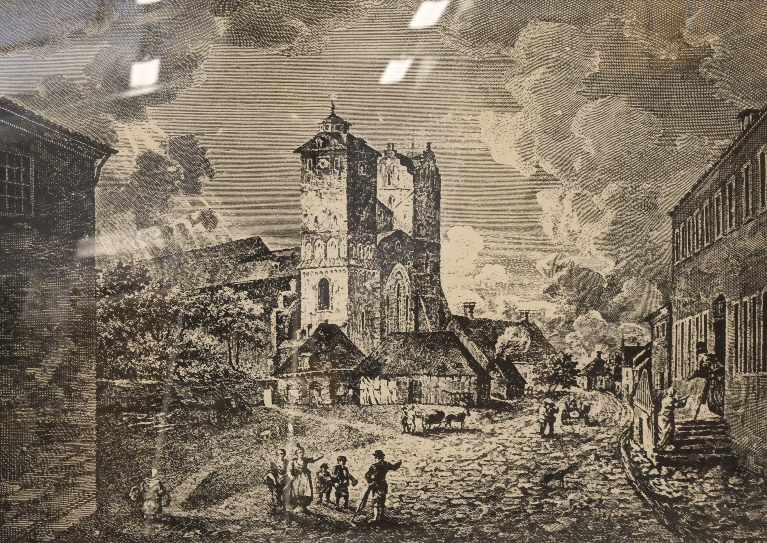 TRYCK, MOTIV EFTER LUNDS DOMKYRKAN 1830.