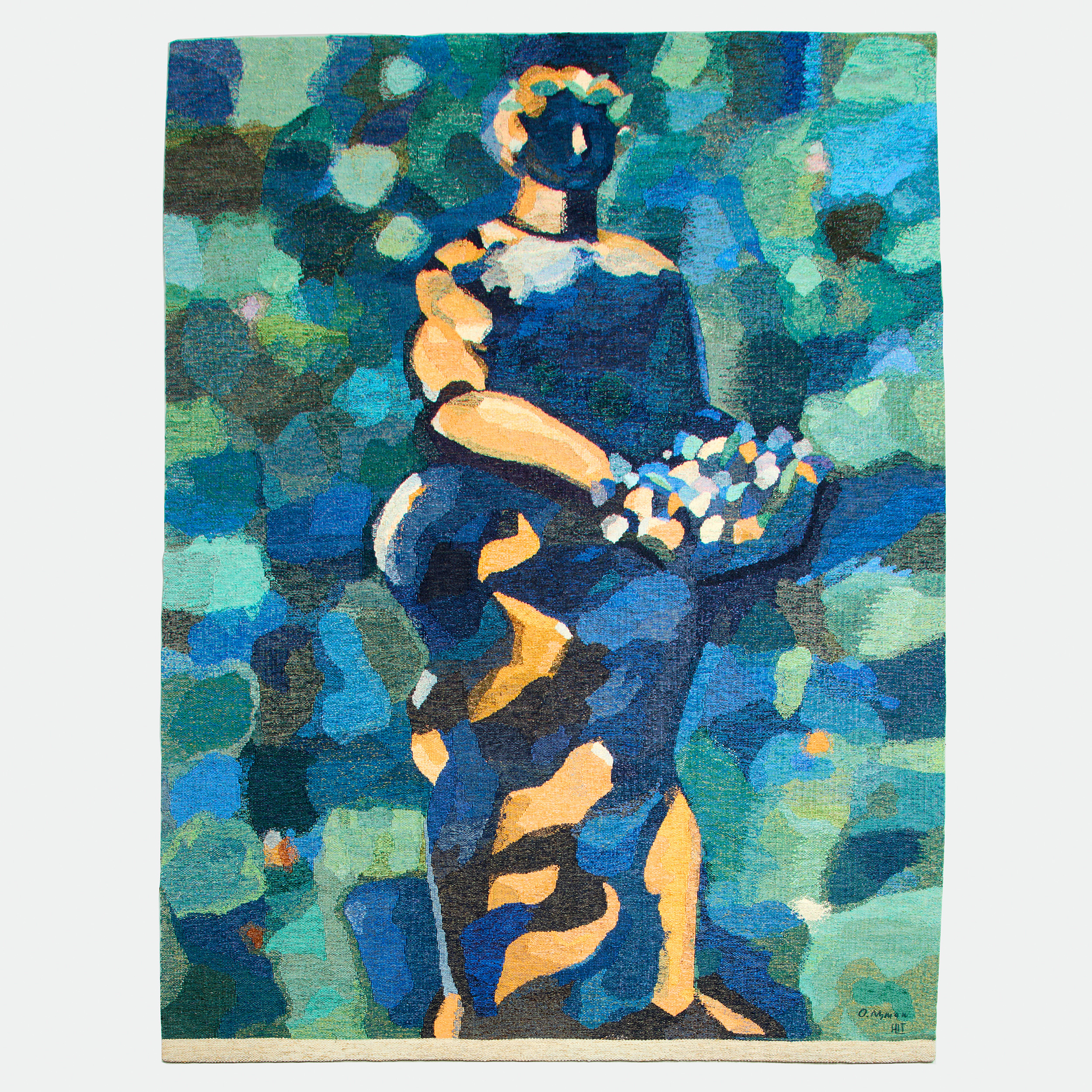 OLLE NYMAN. Vävd tapet, "Flora", Alice Lund Textilier AB, Borlänge 1985.