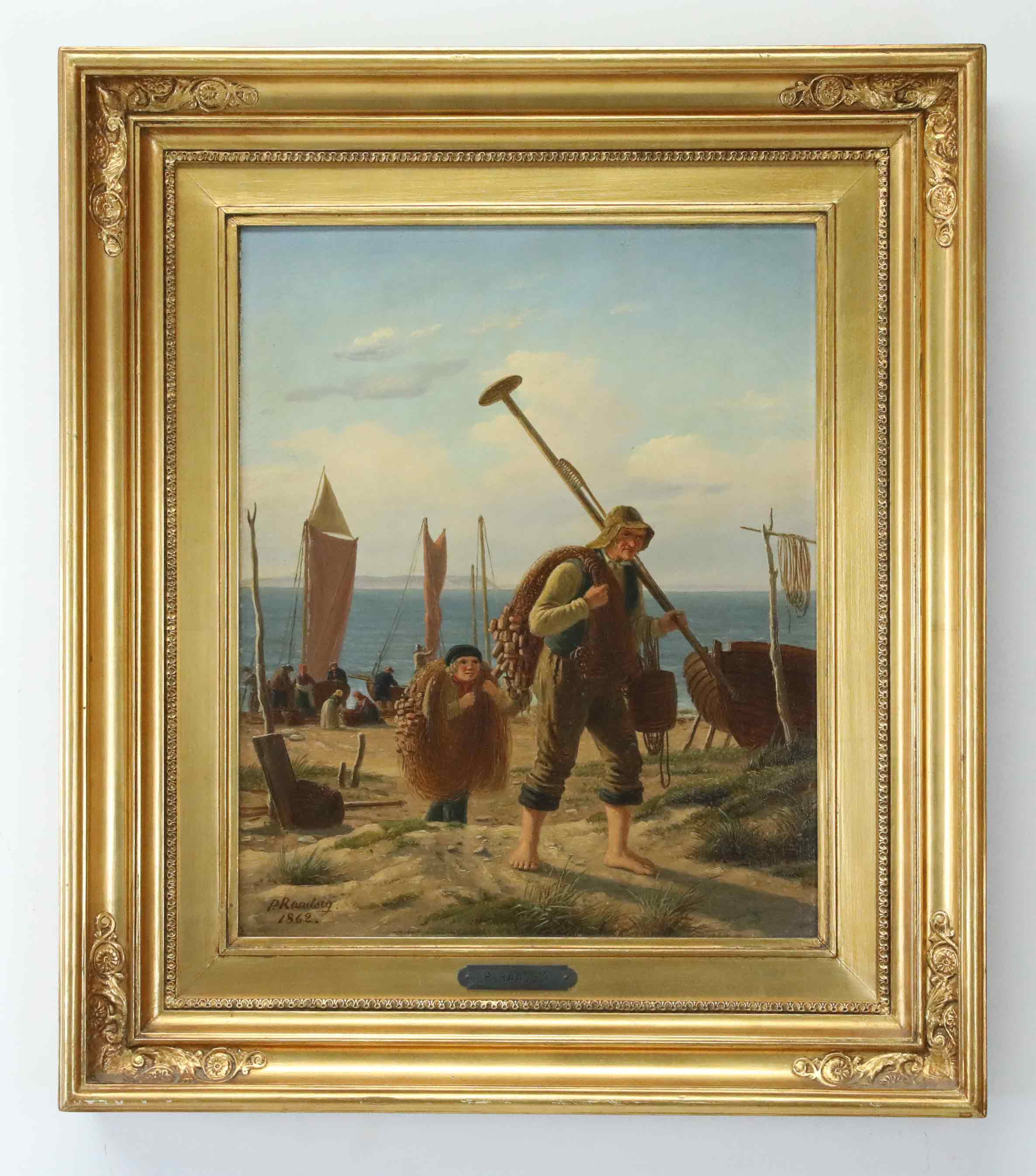 JOHAN PETER RAADSIG (1806-1882). olja på duk, signerad, daterad 1862.