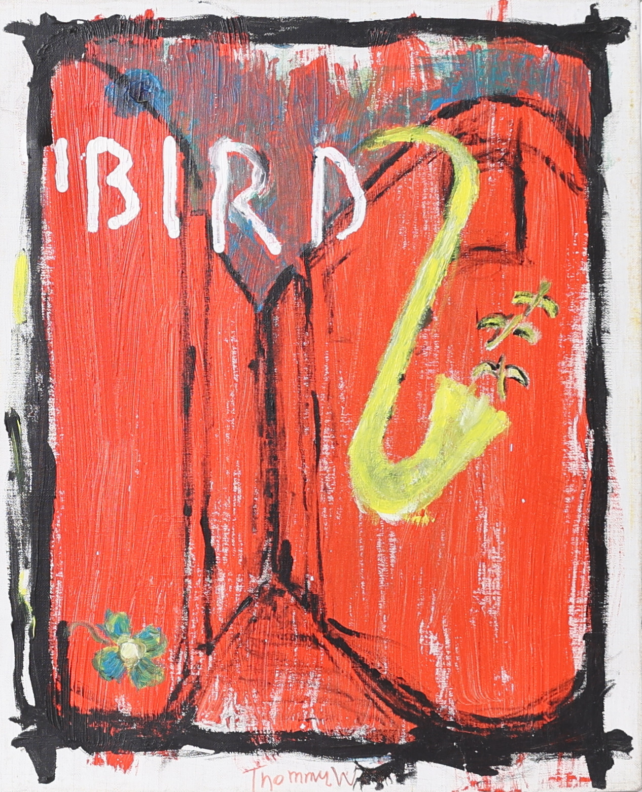 TOMMY WAHLSTRÖM. "Bird", olja på duk, signerad.