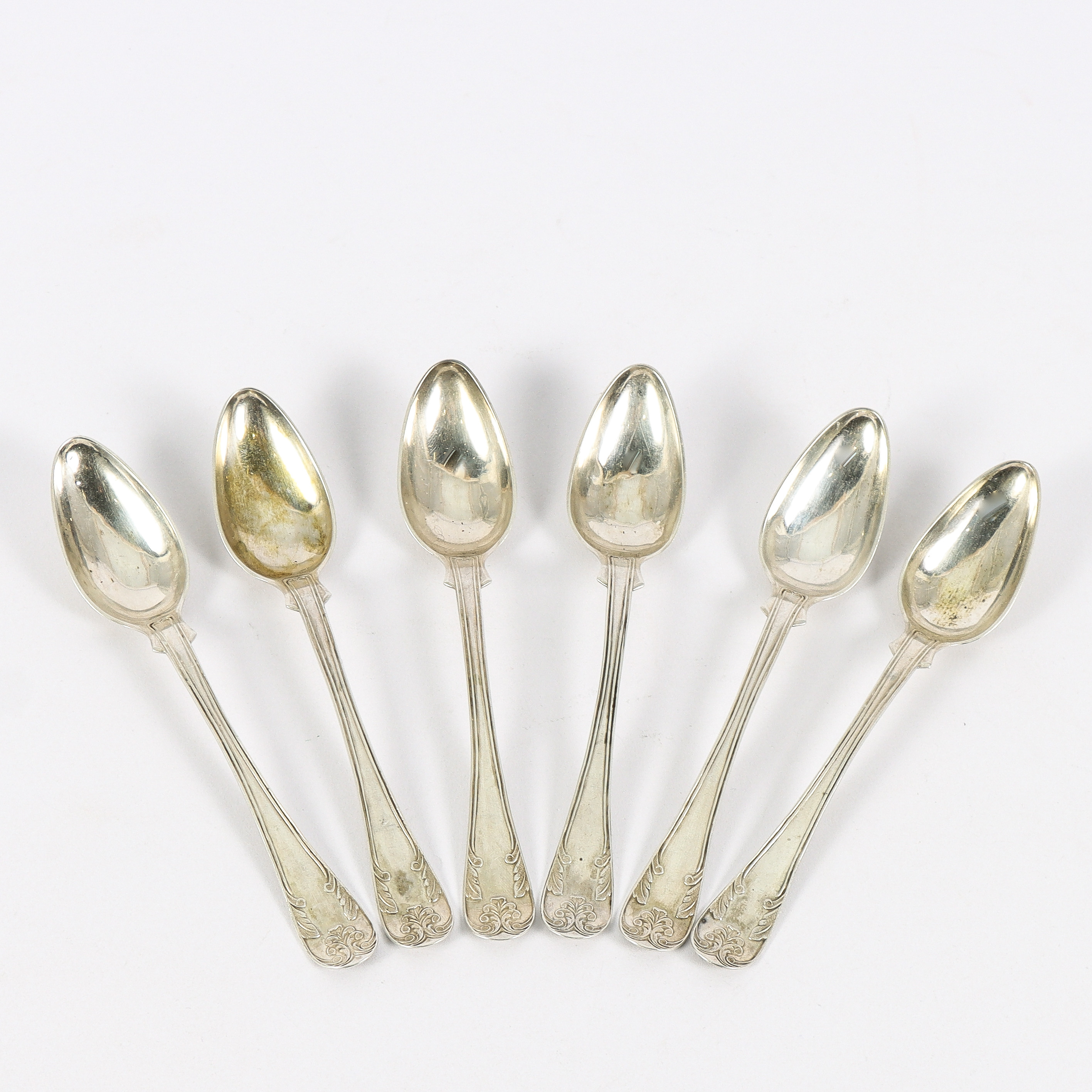 TESEKEDAR 6 stycken, silver, franska liljan.