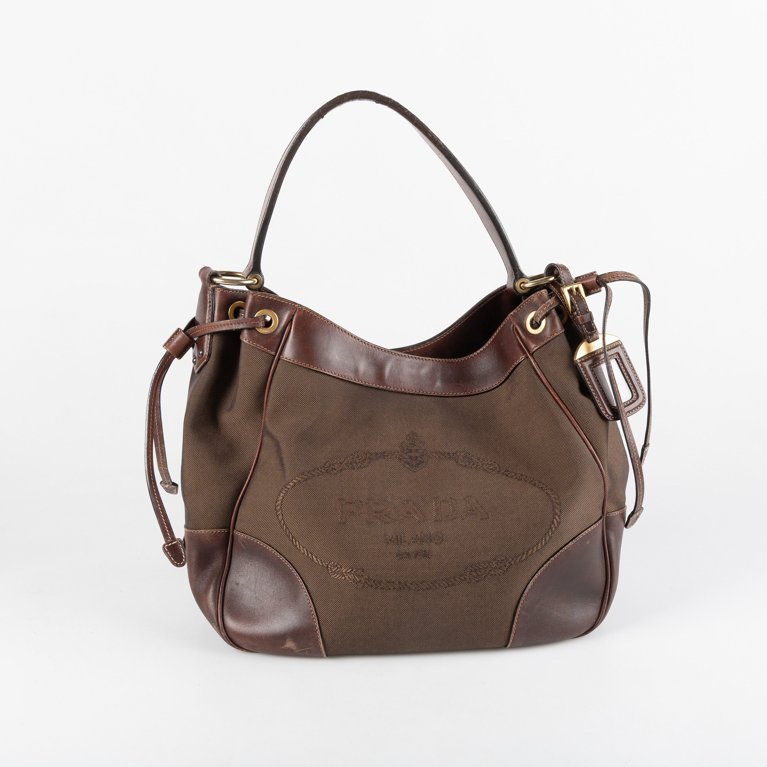 VÄSKA, Prada, Logo Jacquard Hobo Bag, år 2003.