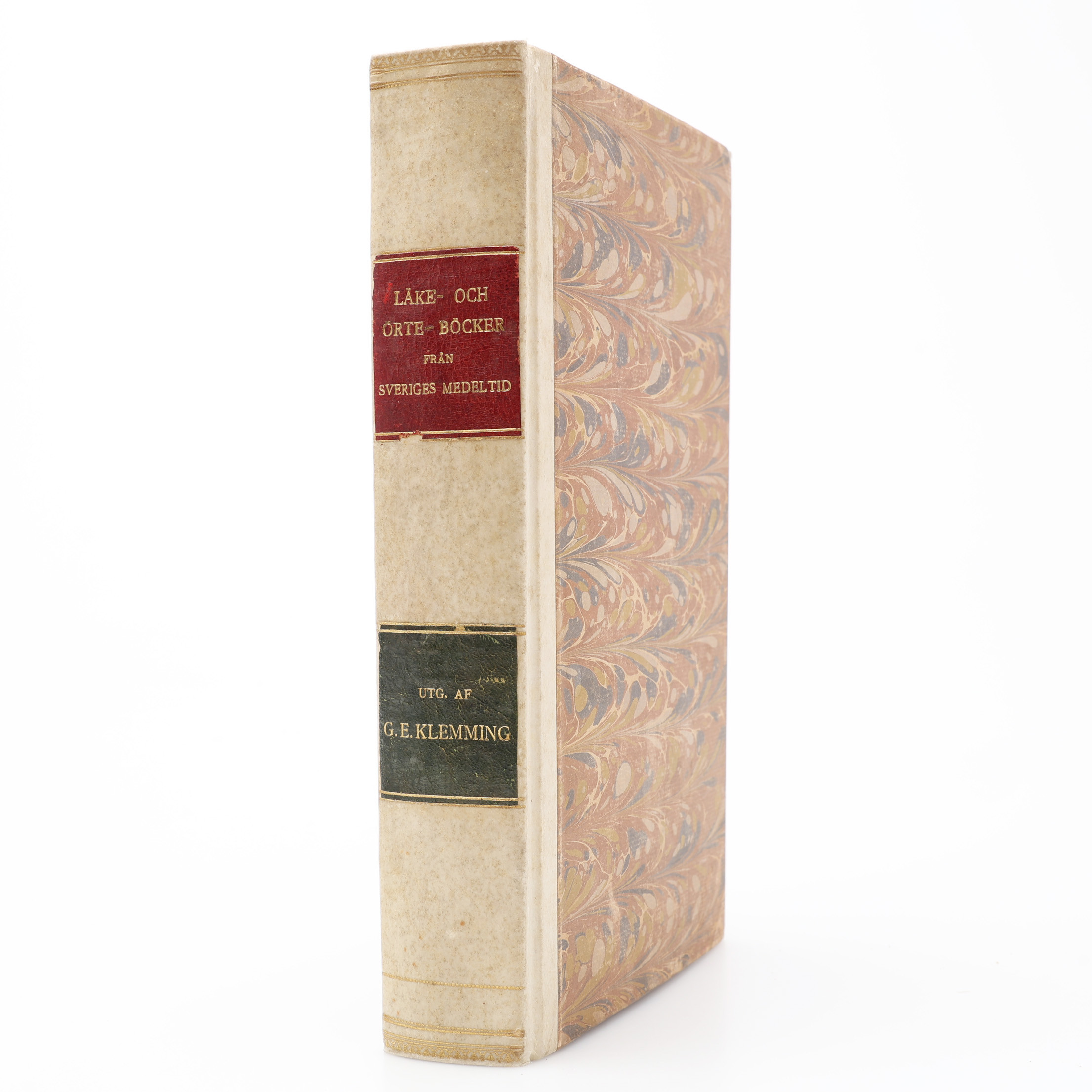 BOKHISTORIA. ÖVERBIBLOTEKARIEN G. E. KLEMMINGS LÄKE- OCH ÖRTEBÖCKER FRÅN SVERIGES MEDELTID 883-1886.