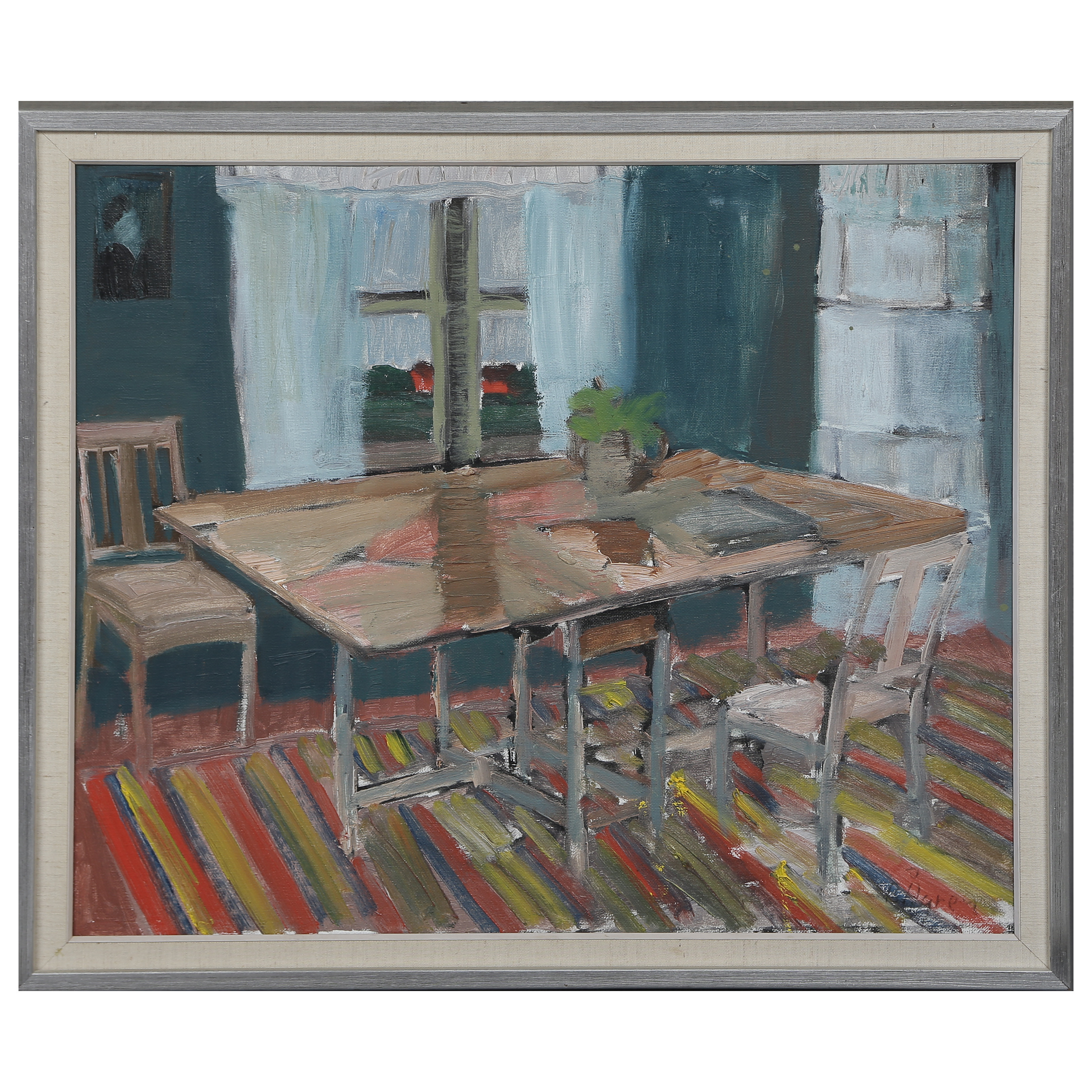 BENGT ÅGREN "SLAGBORD" OLJA PÅ DUK, SIGNERAD.
