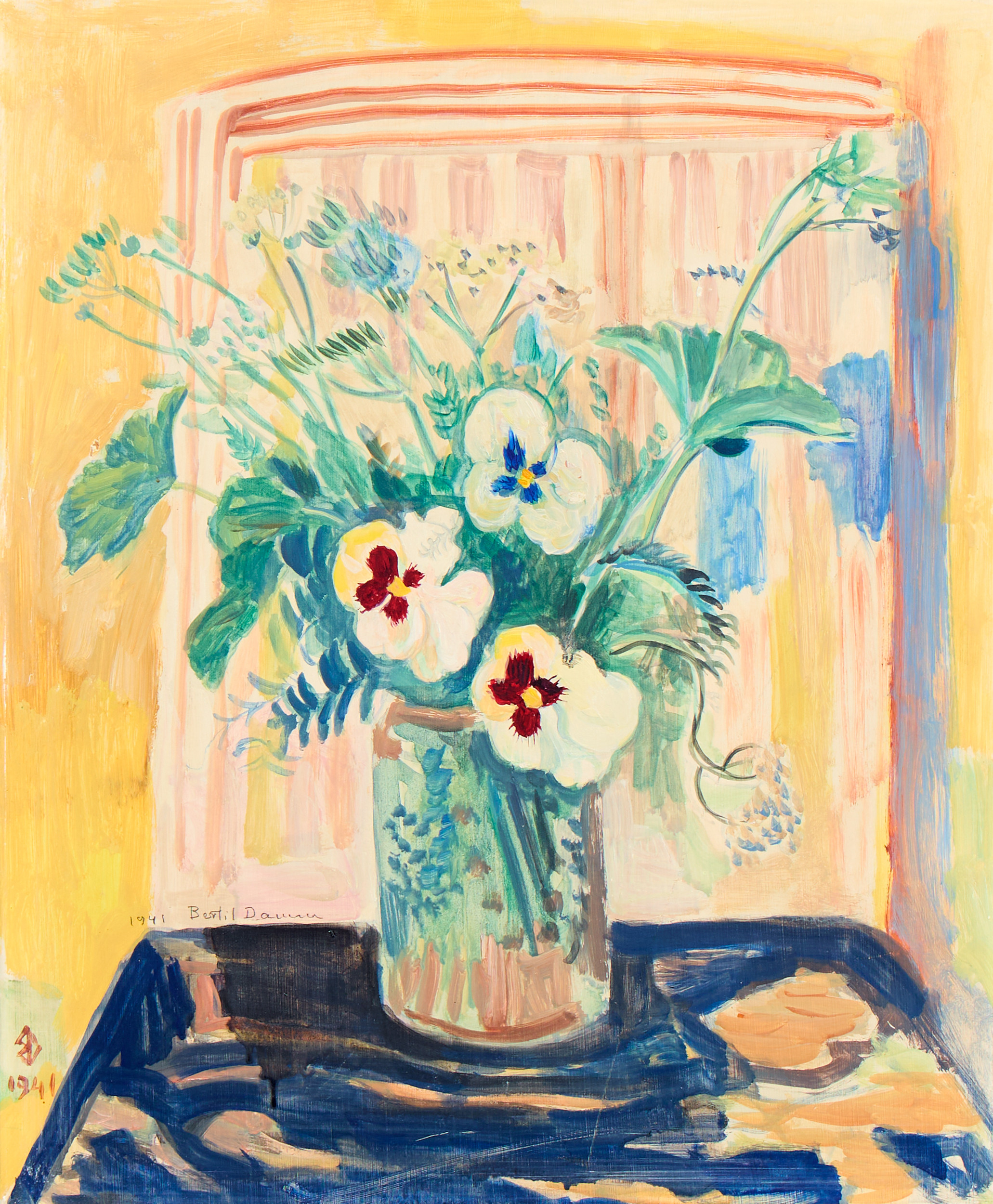 BERTIL DAMM. Blomsterstilleben.