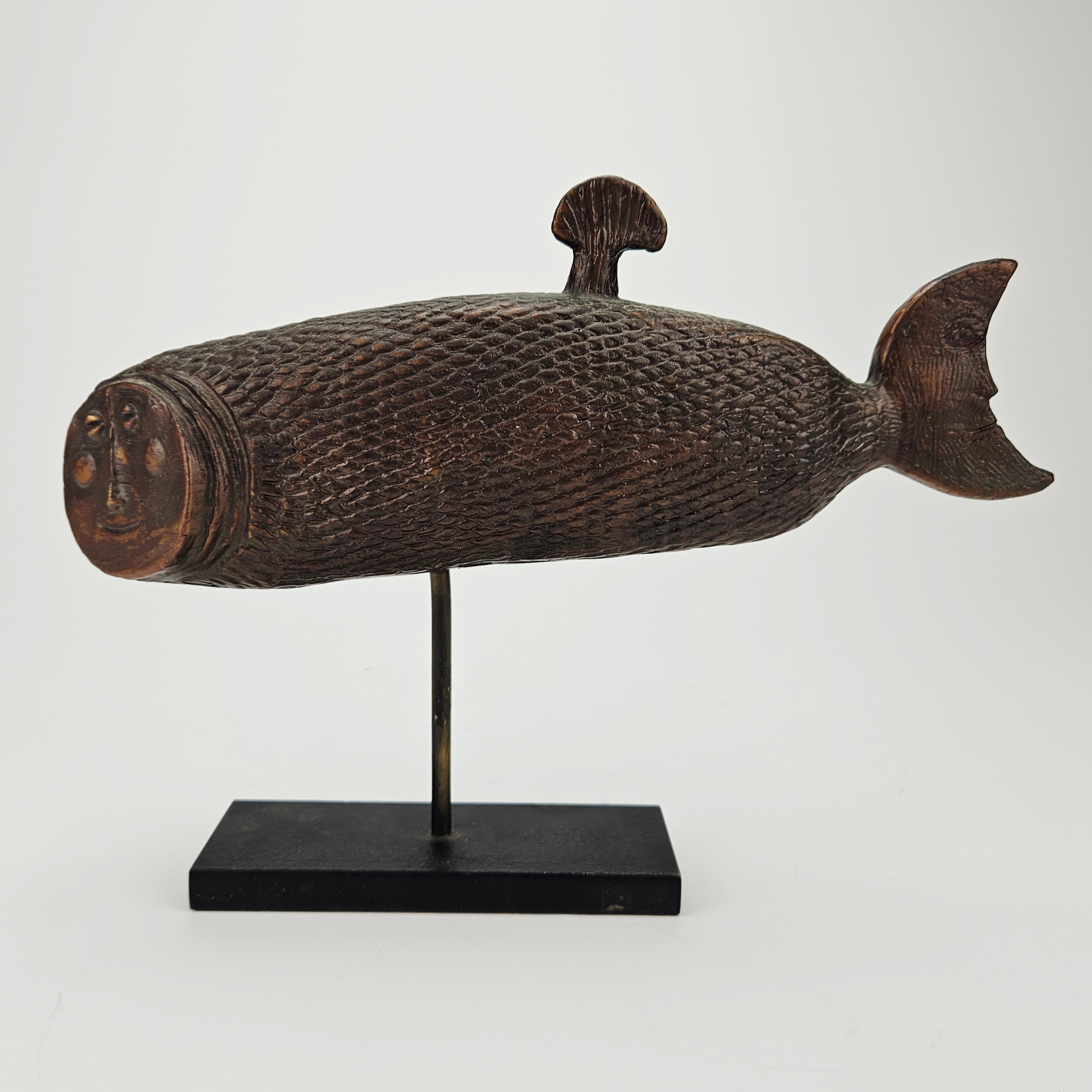 STIG LINDBERG. "Månfisken". Brons, Scandia Present.
