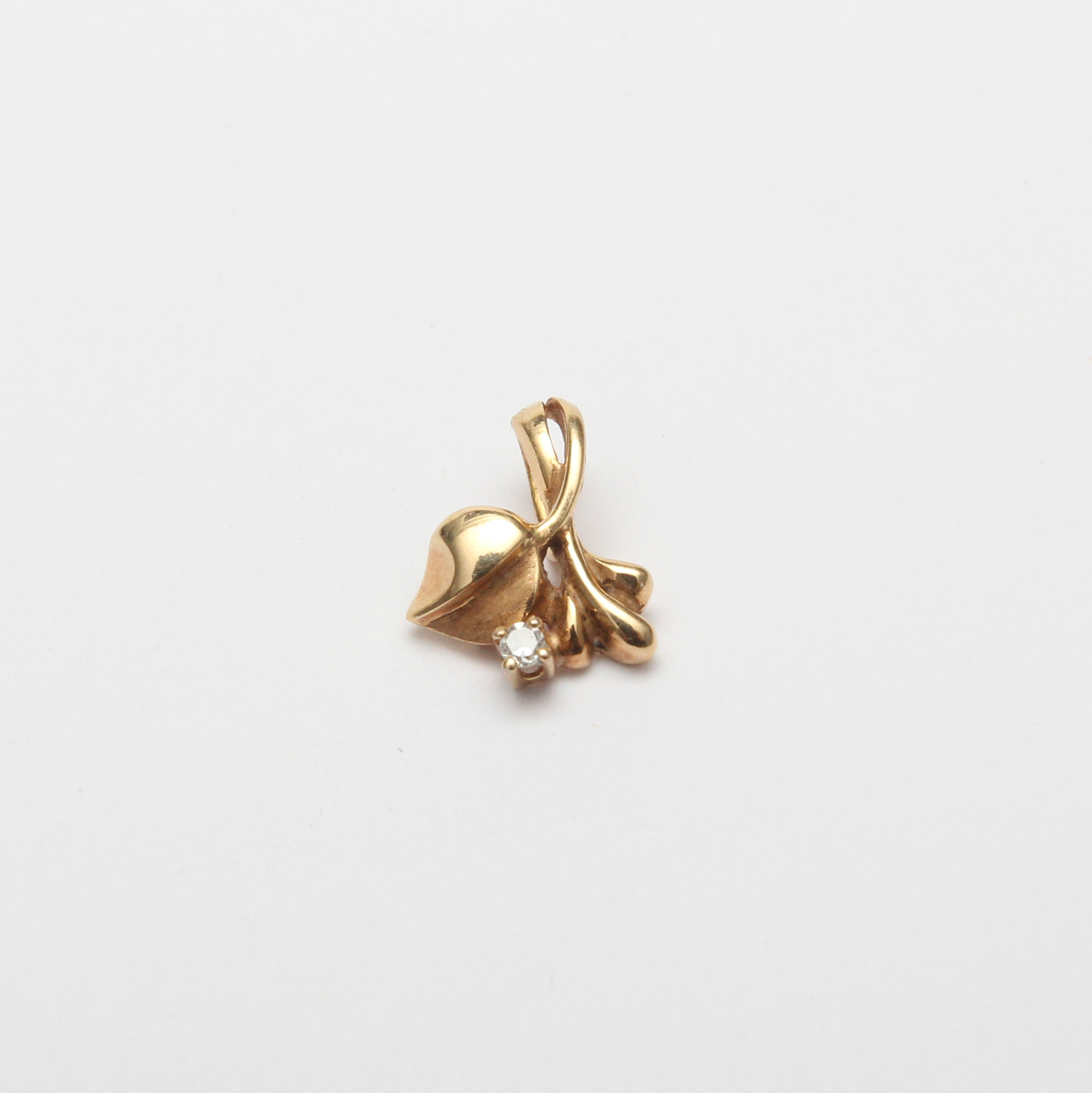 MINIHÄNGE, 18 k, guld, med liten sten.