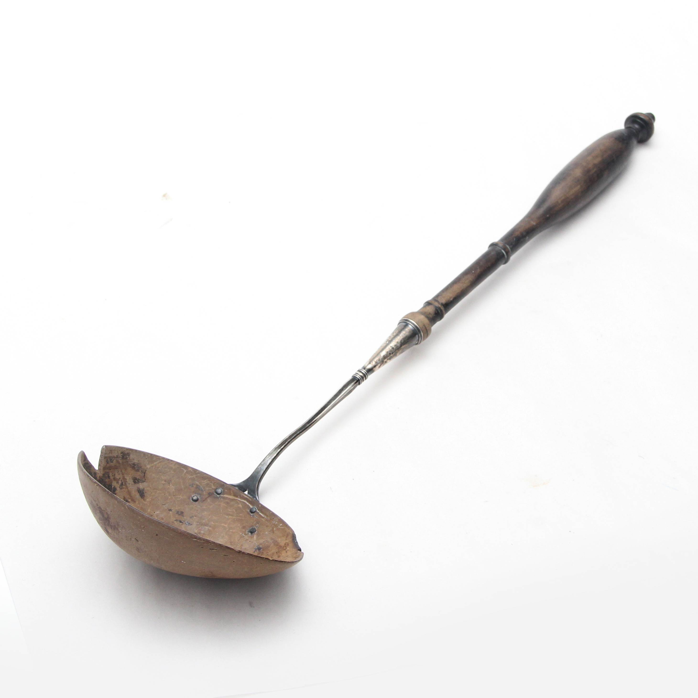 SLEV, trä/silver/nötskopa, sannolikt 1800-tal.