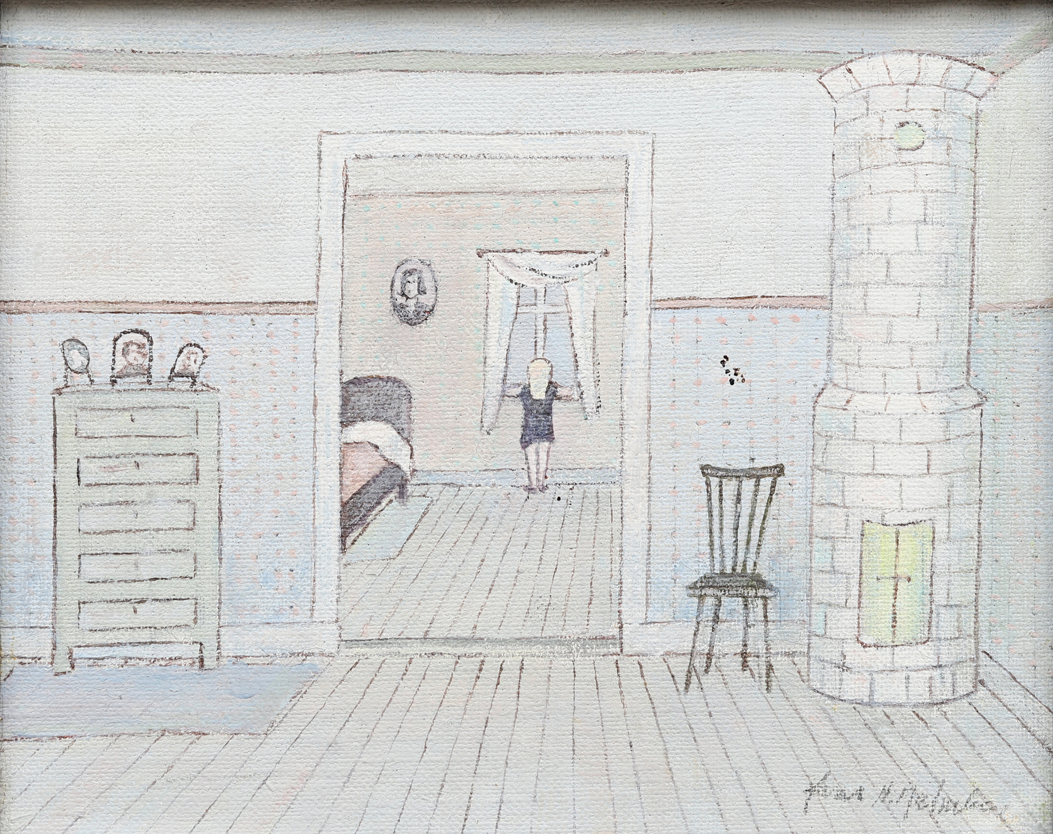 HANS HELMER MALMBERG. "Sommarlovets första dag", olja på duk, signerad.