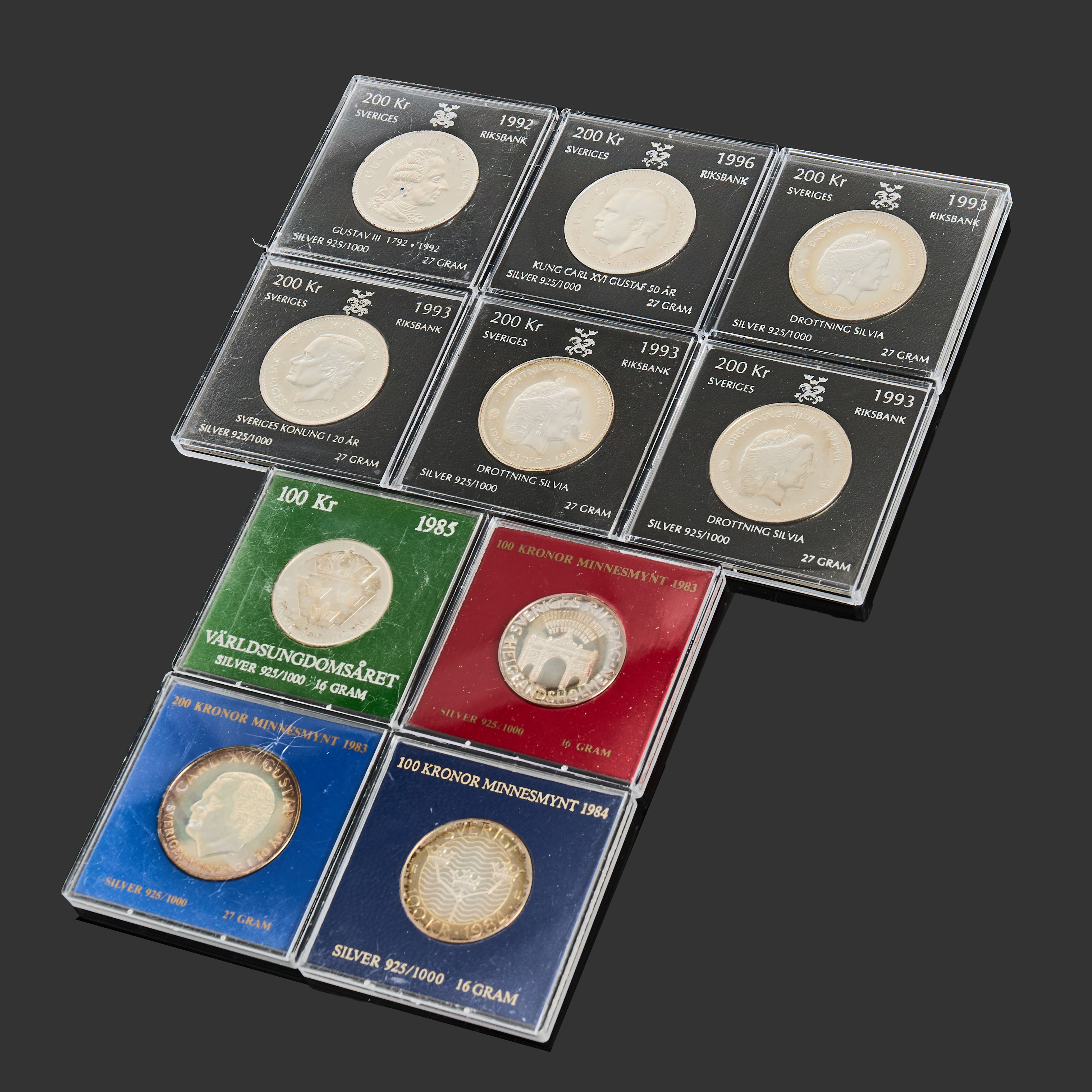 JUBILEUMSMYNT, 10 st, Sverige, silver.