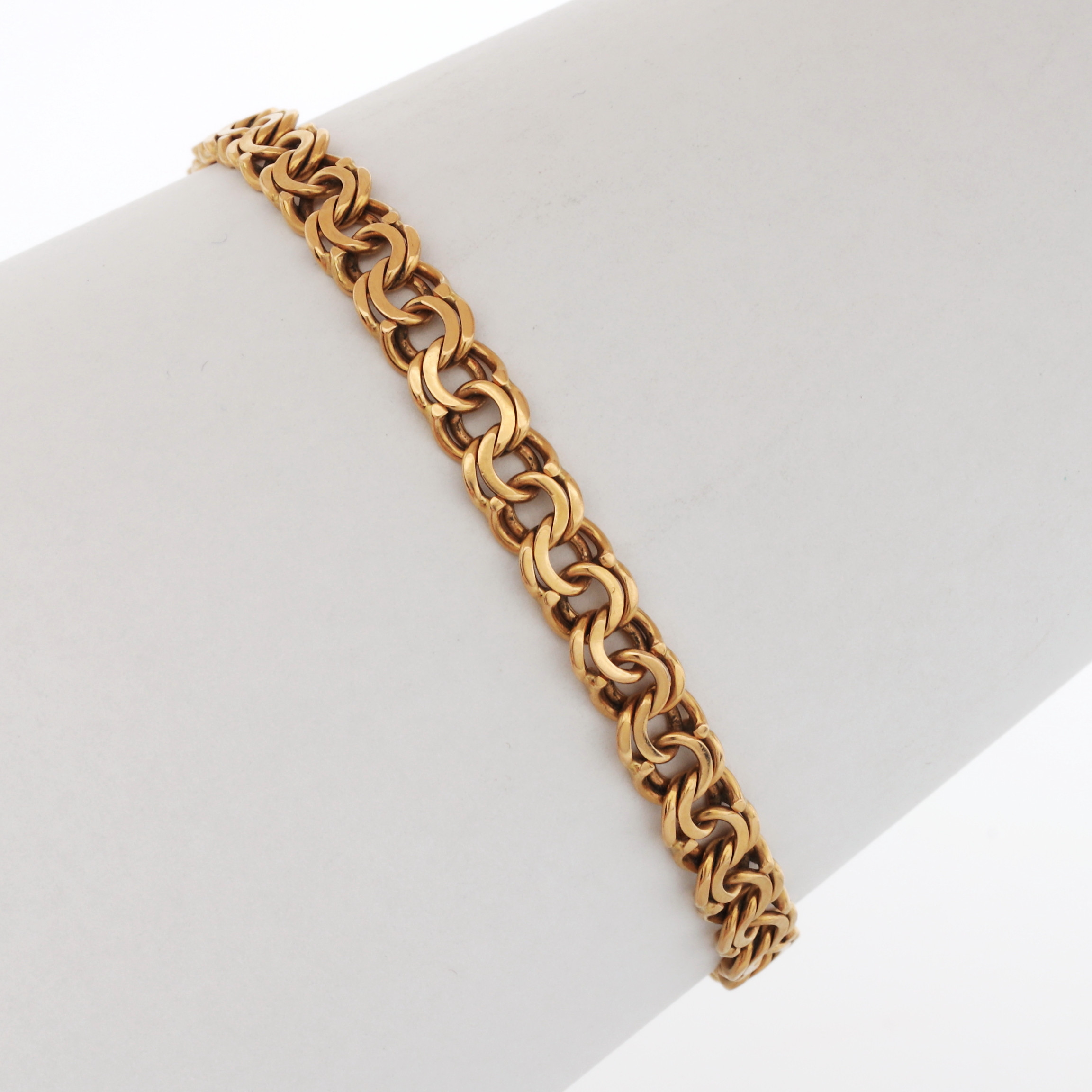 ARMBAND, guld, 18K, bismarck, vikt 11,67 gram.