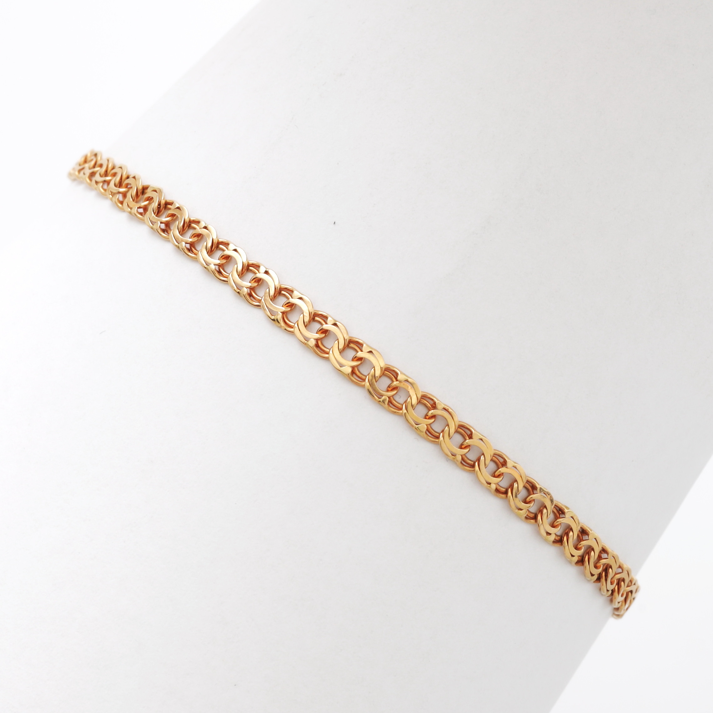 ARMBAND, guld, 18K, bismarck, vikt 3,65 gram.