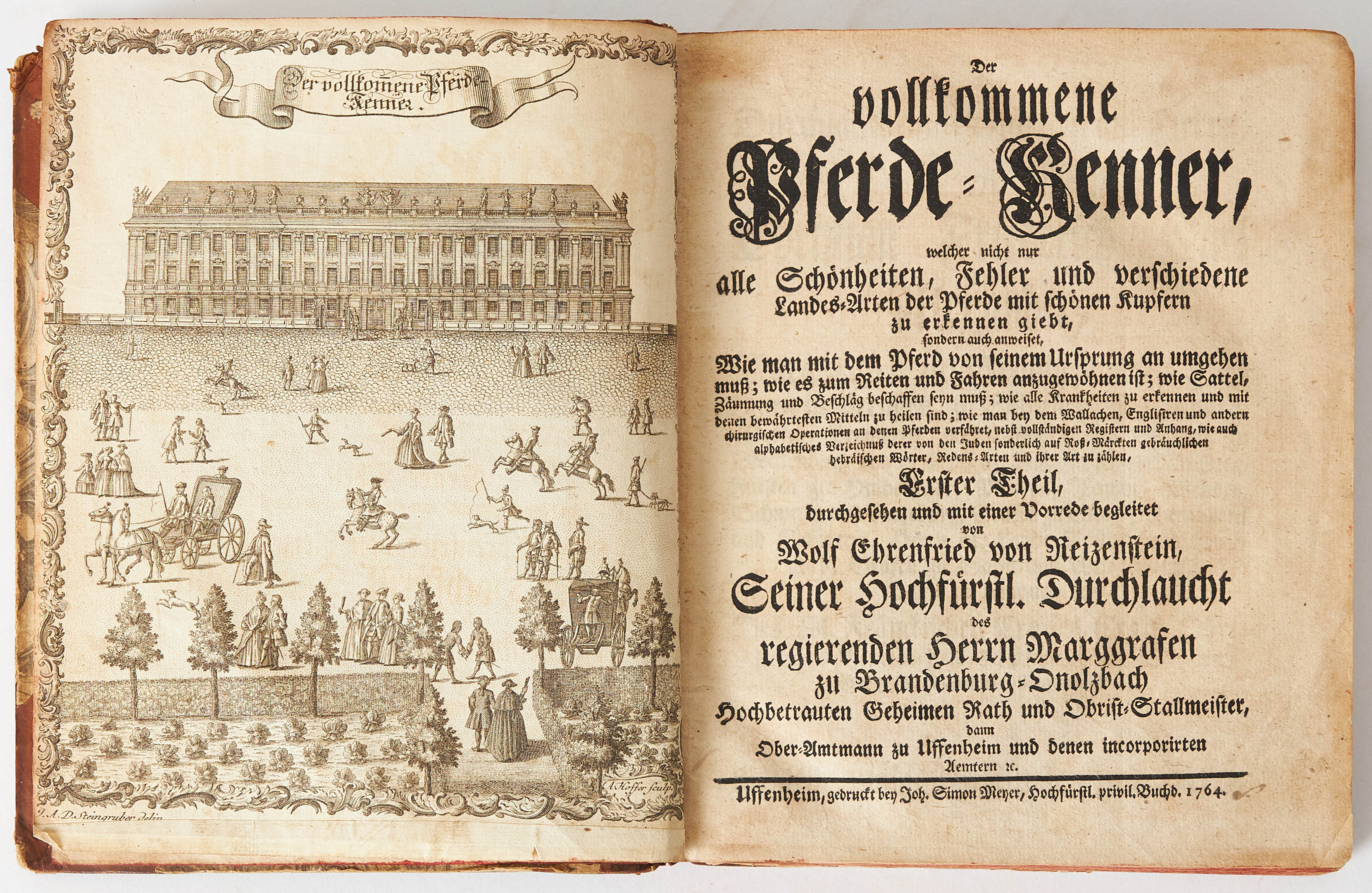 HIPPOLOGY - EBERLEIN, Der vollkommene Pferde-Kenner, 1764, with plates.