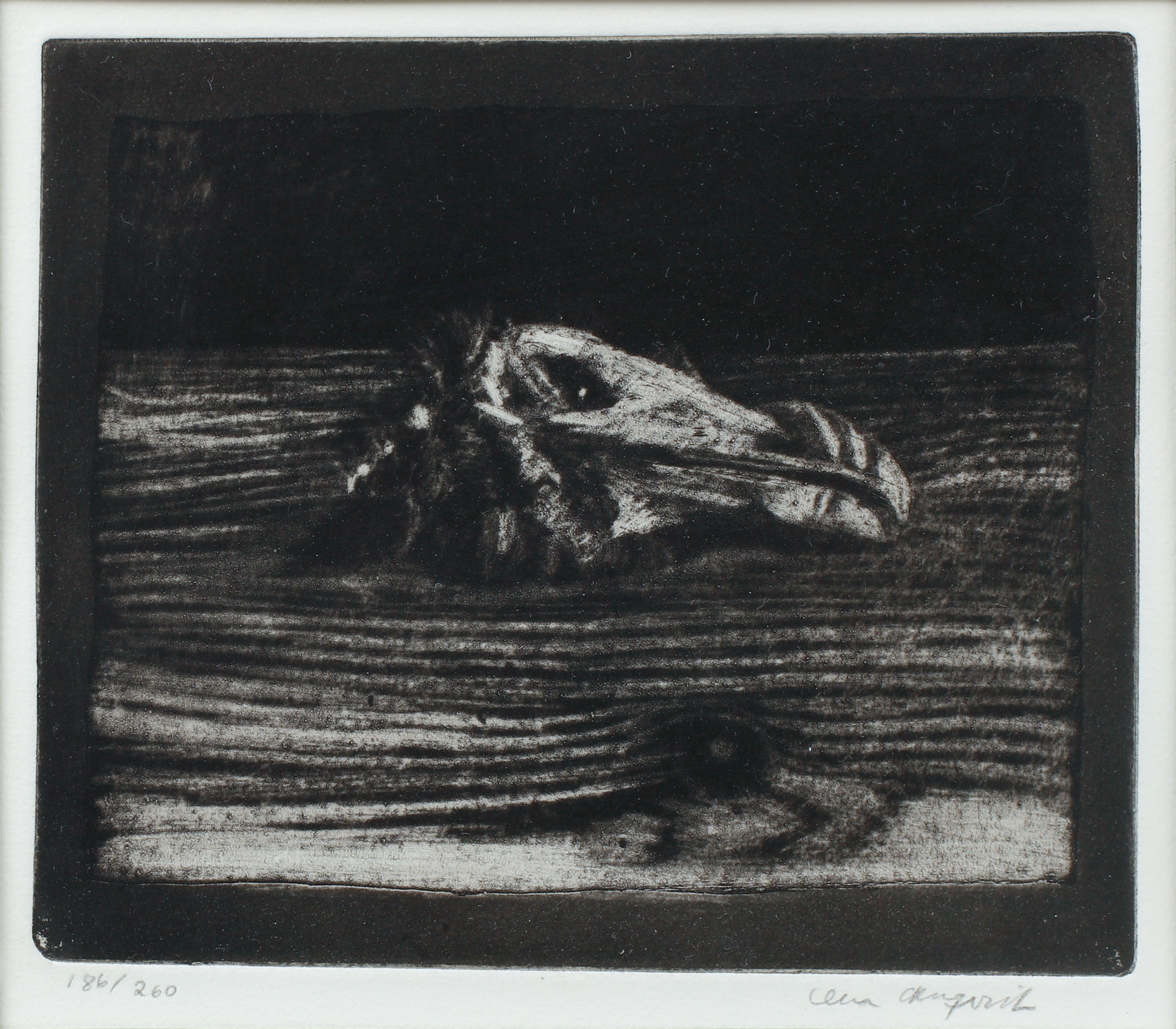 LENA CRONQVIST. "Tordmule", etsning, signerad och numrerad 186/260.