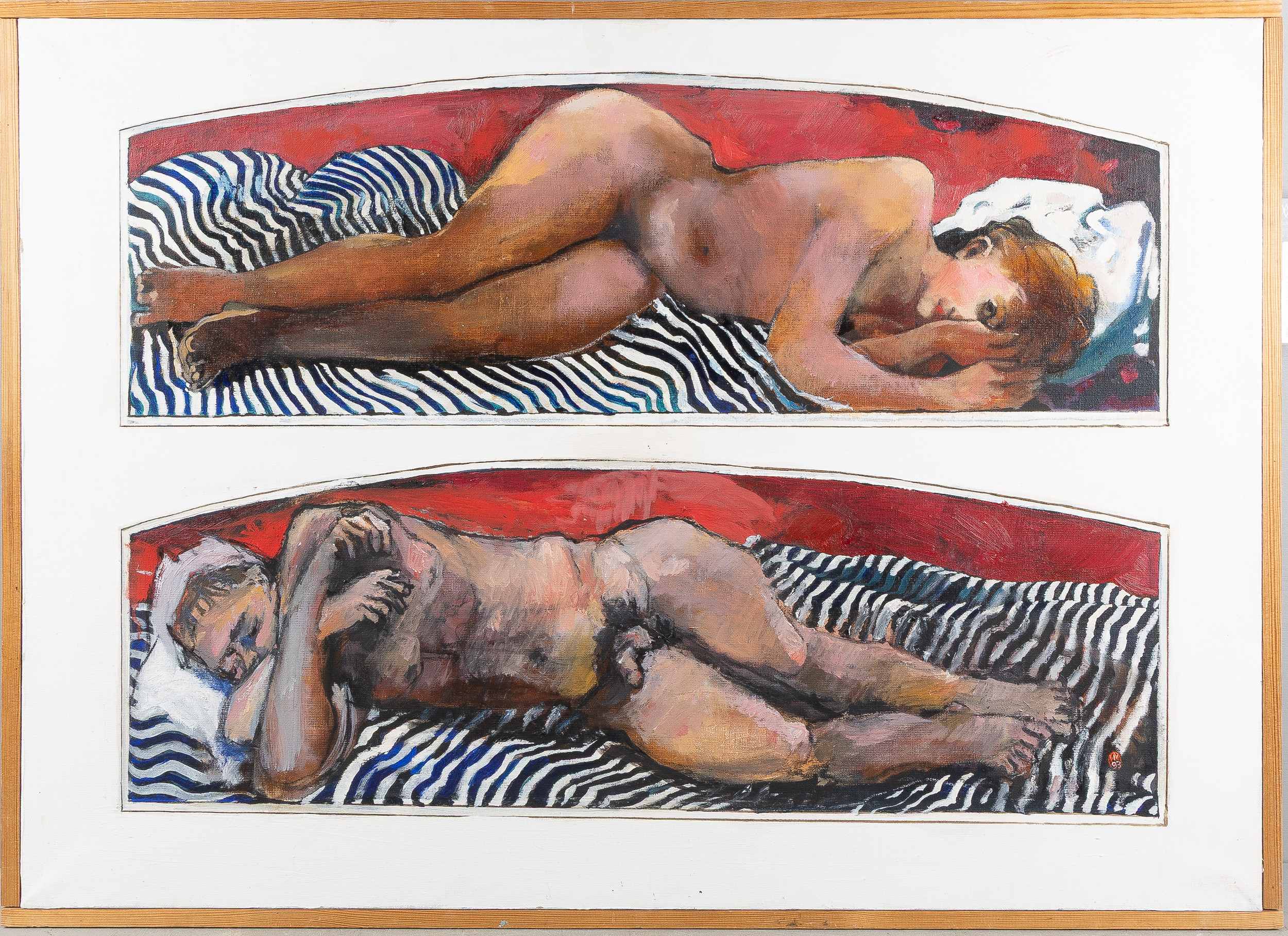 HÅKAN NYBERG (1938-2013). "L´amour Séparé", olja på duk.