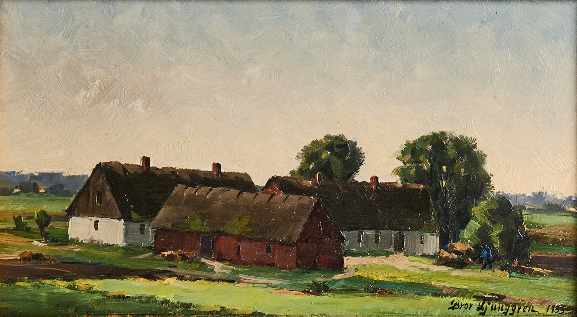 BROR LJUNGGREN (1884-1939), Skånegård, signerad och daterad 1935, olja på duk.
