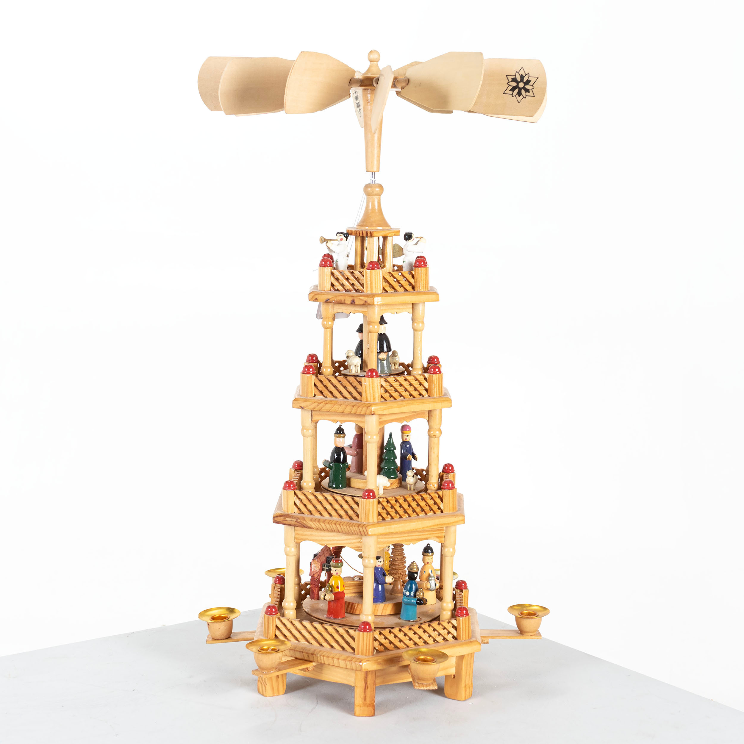 JULPYRAMID / ÄNGLASPEL, 6-armad, Tyskland.