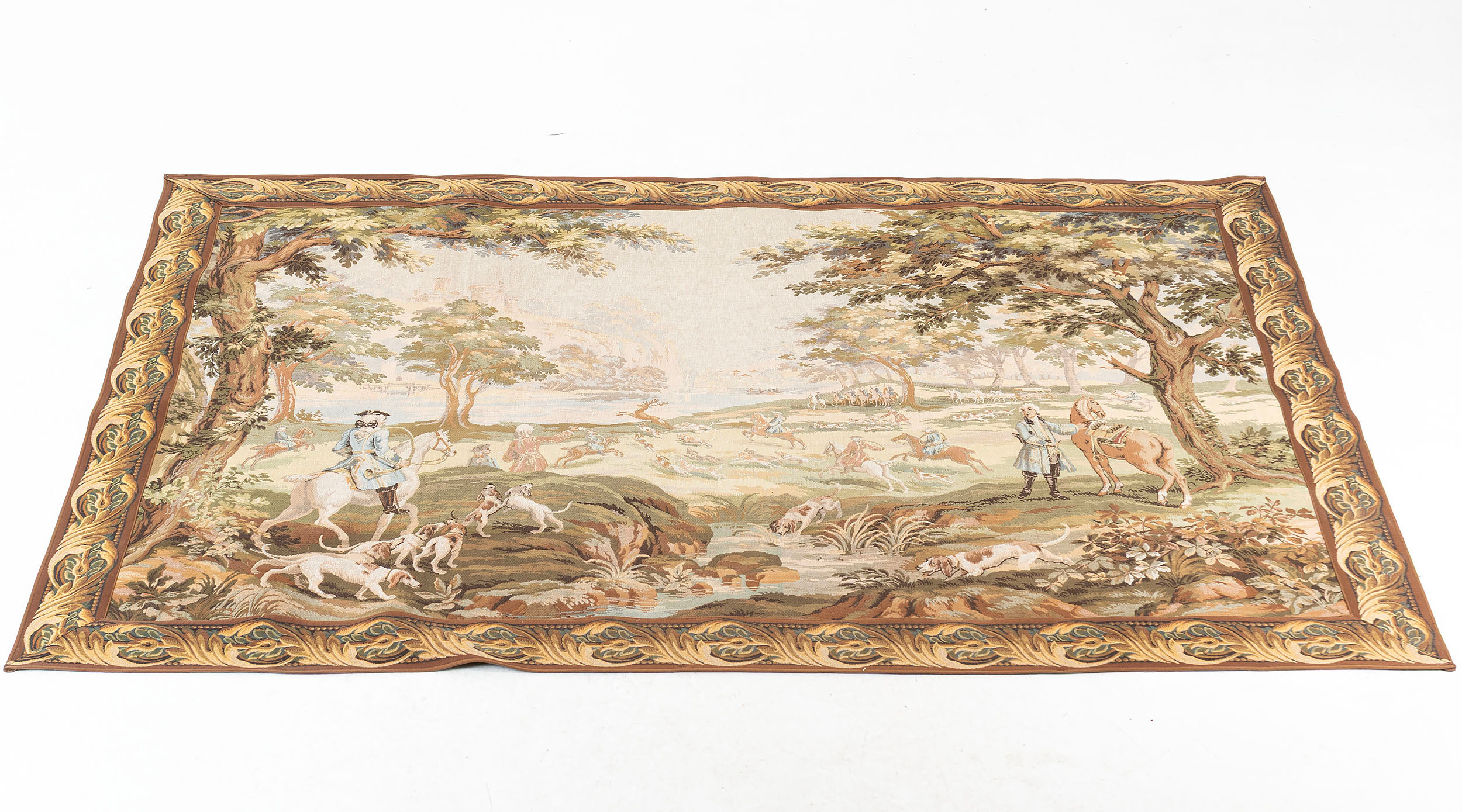 BONAD / TAPISSERI, “Chasse royale”, jaktscen i barockstil, 1900-tal.