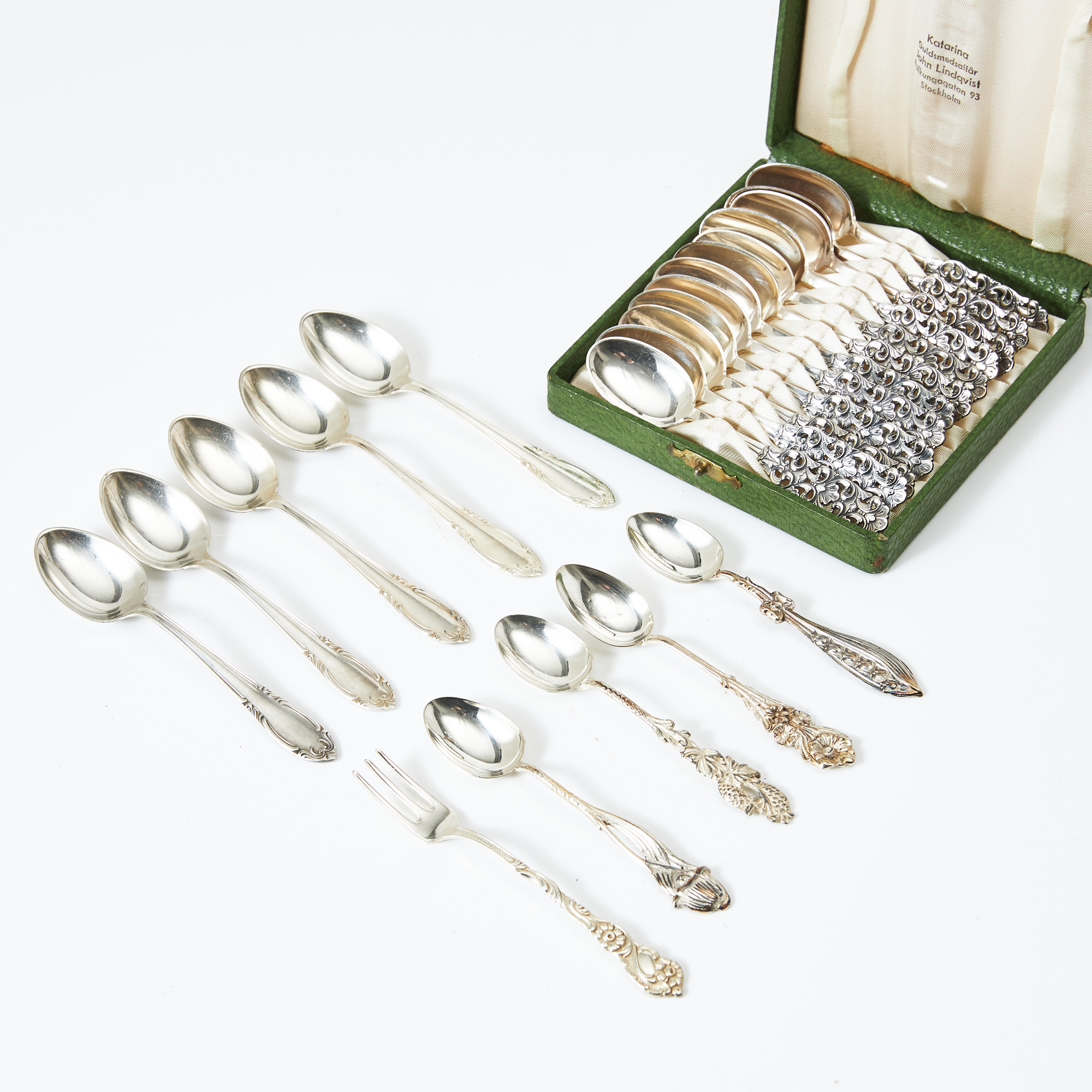 KAFFESKEDAR, 12+5, MOCKASKEDAR, 4 st., silver, 1900-tal.