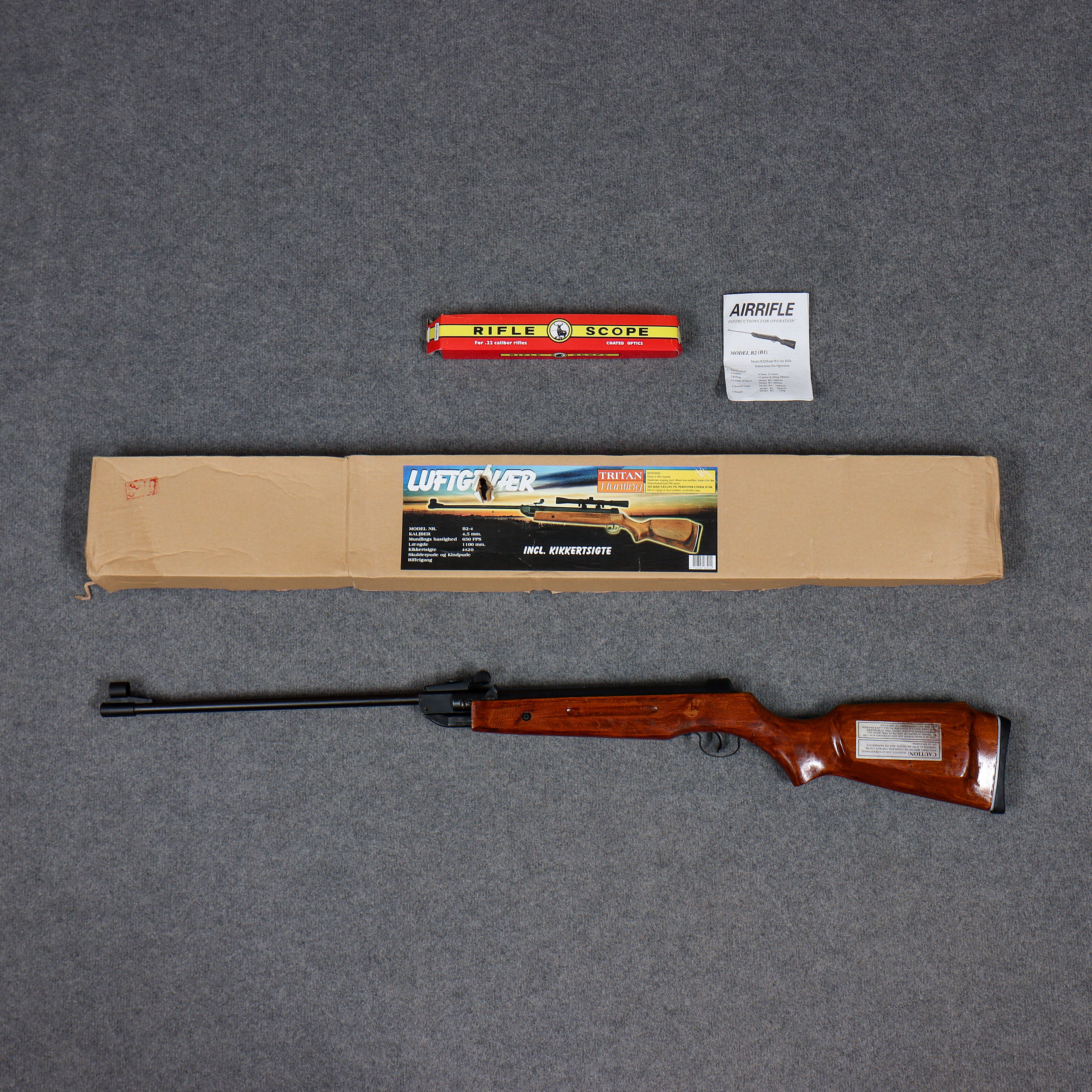 LUFTGEVÄR B2-4 "TRITAN HUNTING" MED KIKARSIKTE 4X20, CAL 4,5.