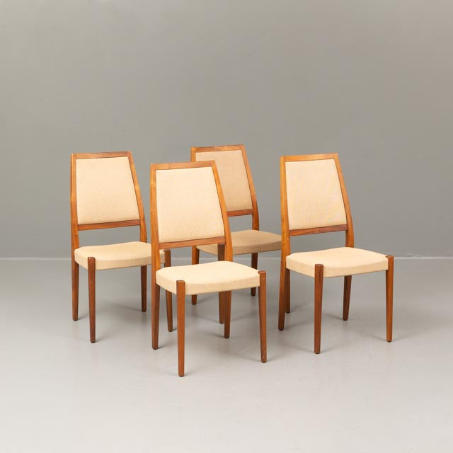 STOLAR, 4 st, teak/tyg, Svegards, Markaryd, 1900-talets andra hälft.