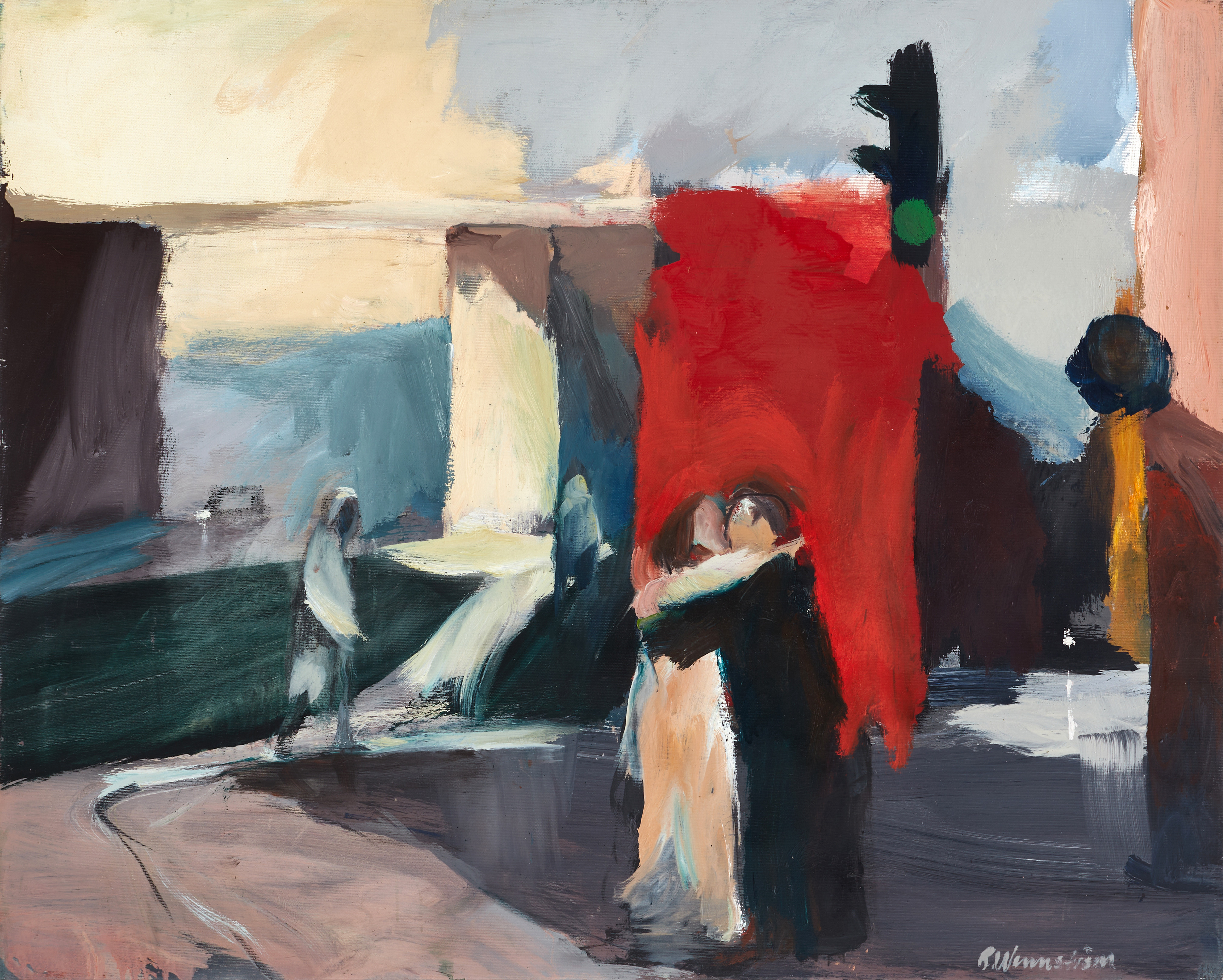 BERNDT WENNSTRÖM (född 1945), "Slussen - Avsked" - Stockholm, signerad, olja på duk.
