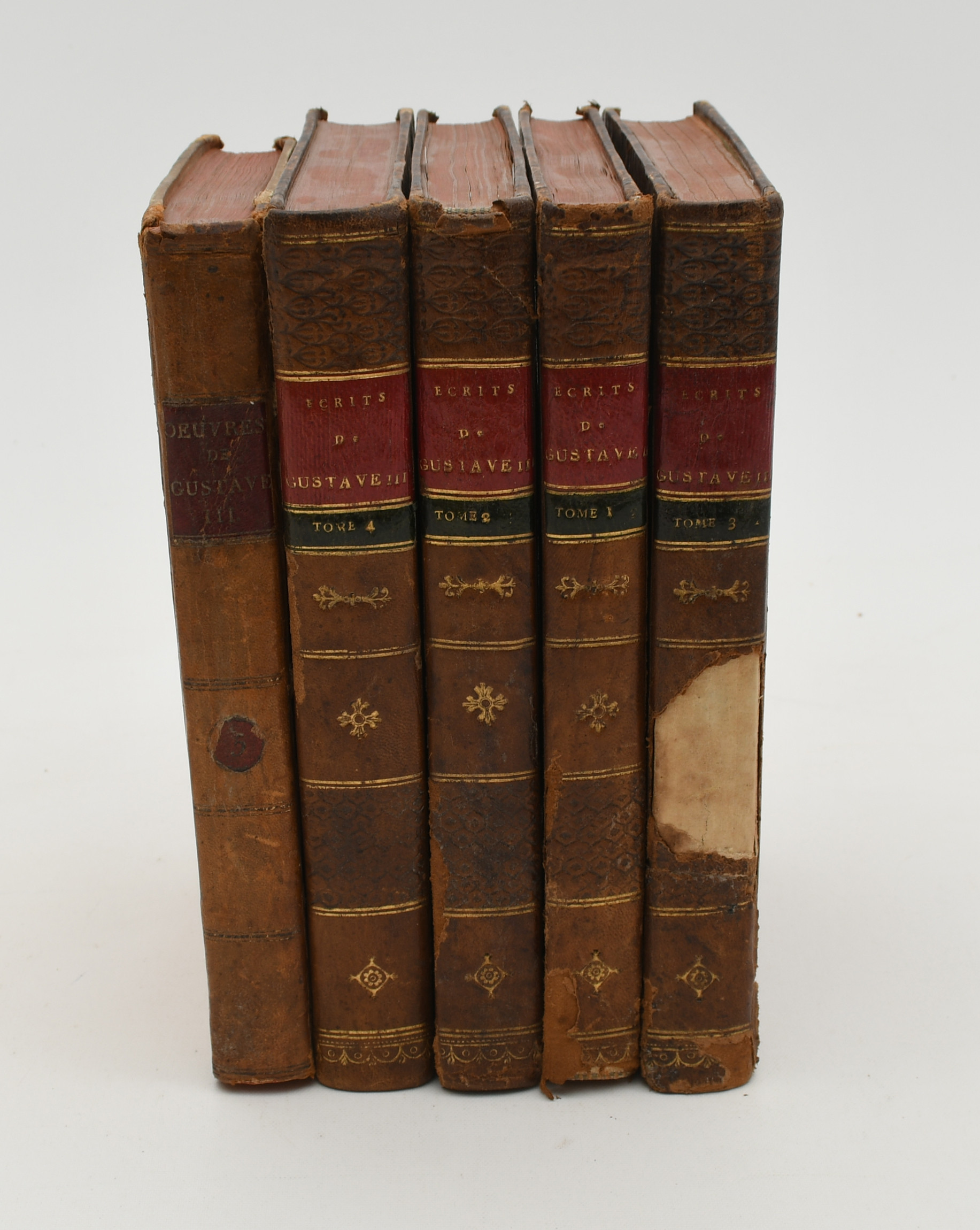 GUSTAV III. Collection des écrits politiques, littéraires et dramatiques; suivie de sa correspondance. I-V.