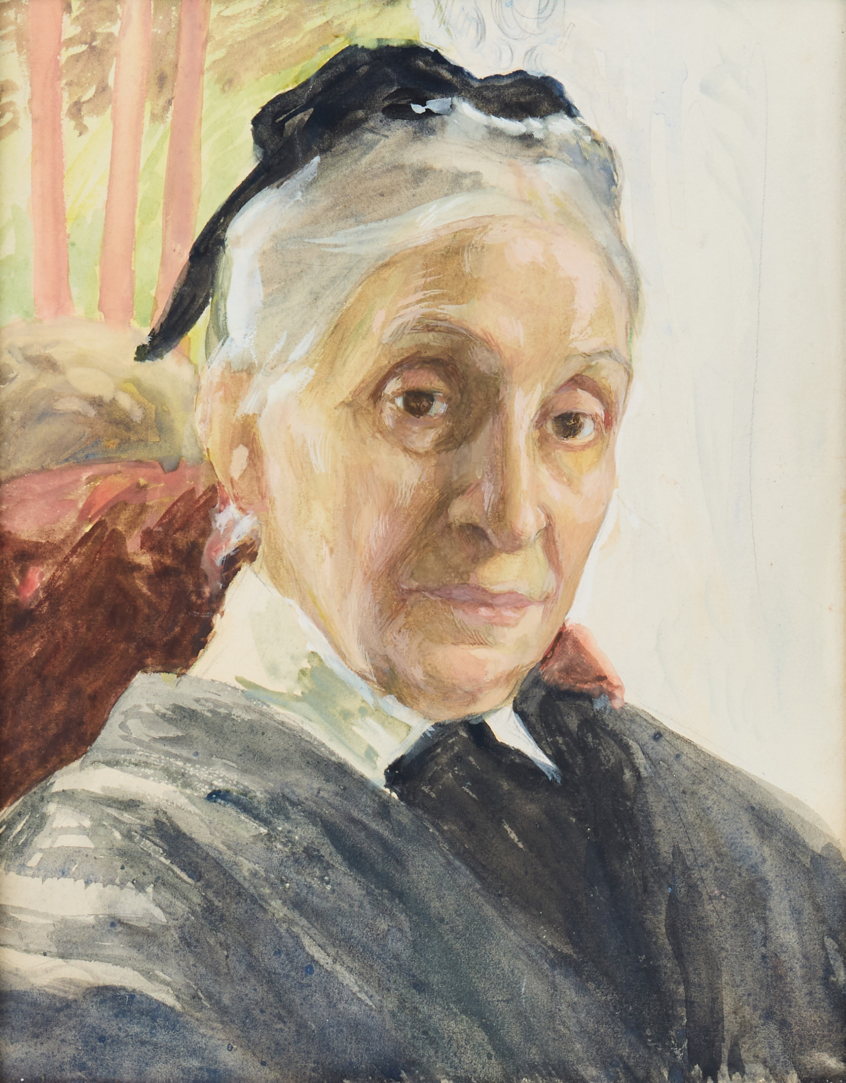 HANNA PAULI. Porträtt av konstnärens moder Pauline Hirsch, född Meyerson (1827–1908).