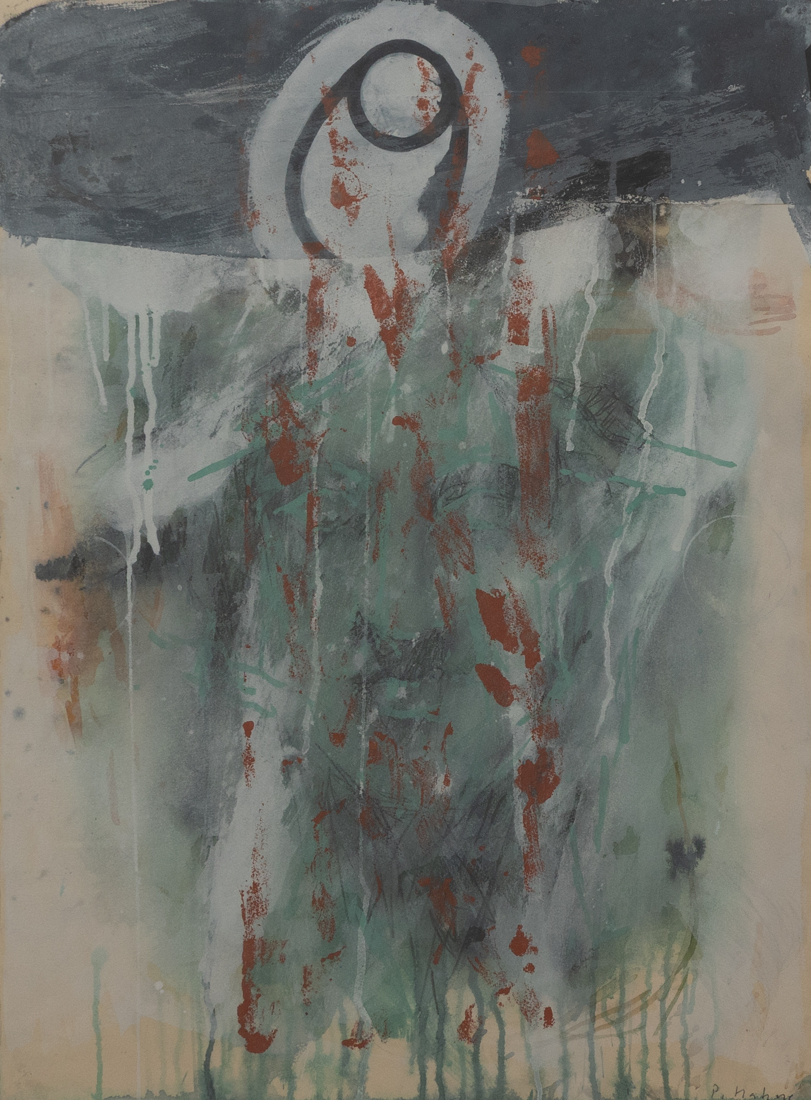 PETER HAHNE (FÖDD 1955). Komposition, blandteknik, signerad.