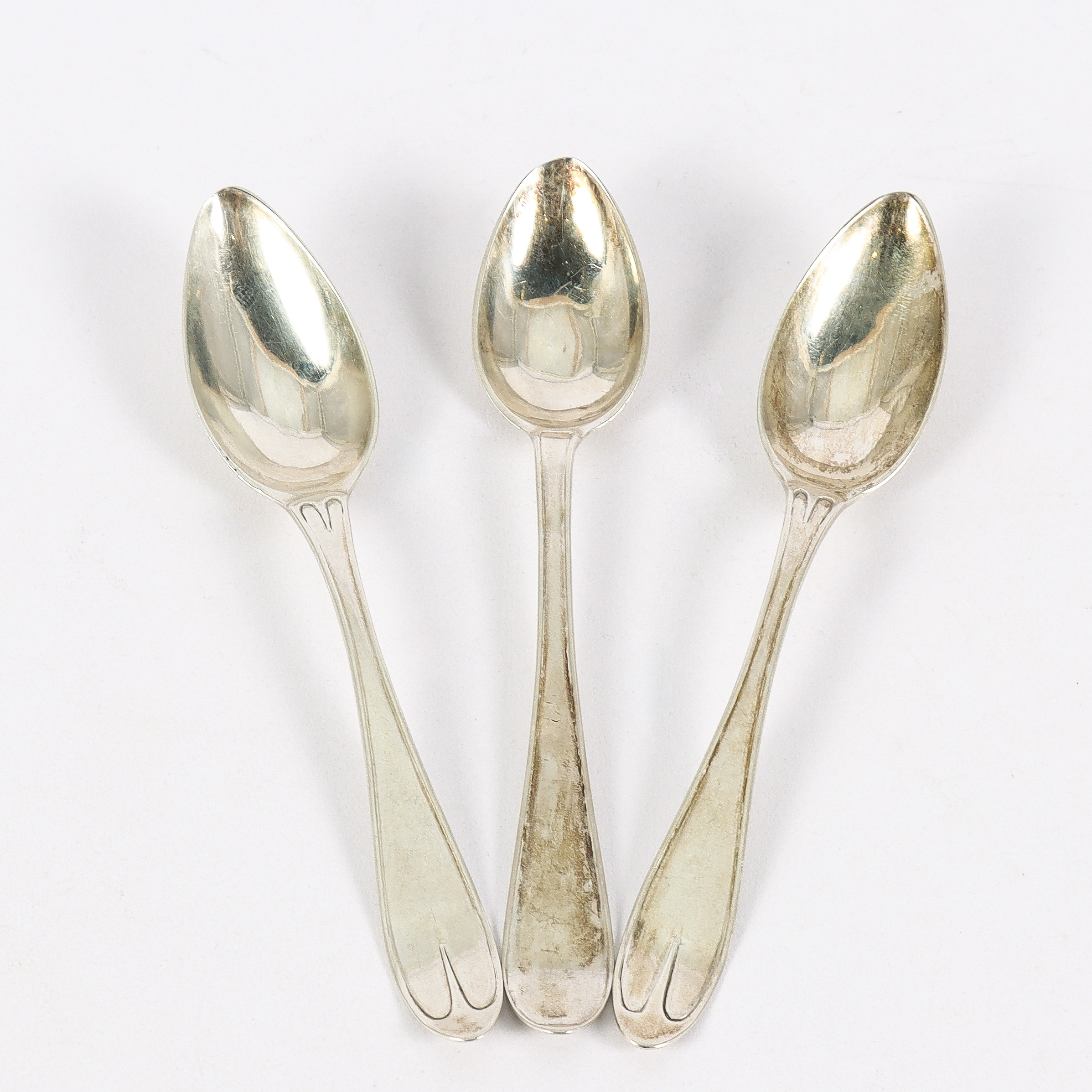 TESKEDAR 3 stycken silver, Karlstad och Kristinehamn, 17/1800-tal.