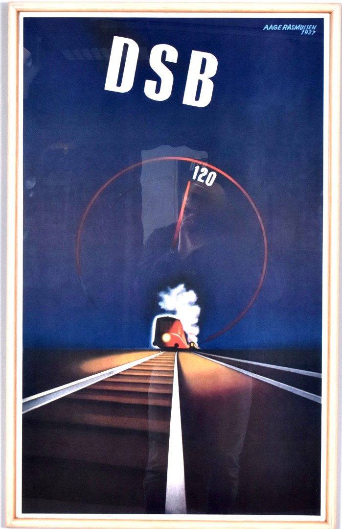 AAGE RASMUSSEN. offsetlitografi, DSB 120.