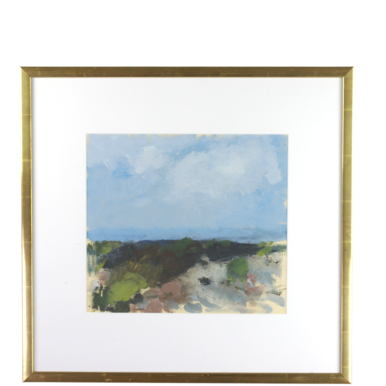 GUSTAV ARNE. Olja på papper, fält, signerad.