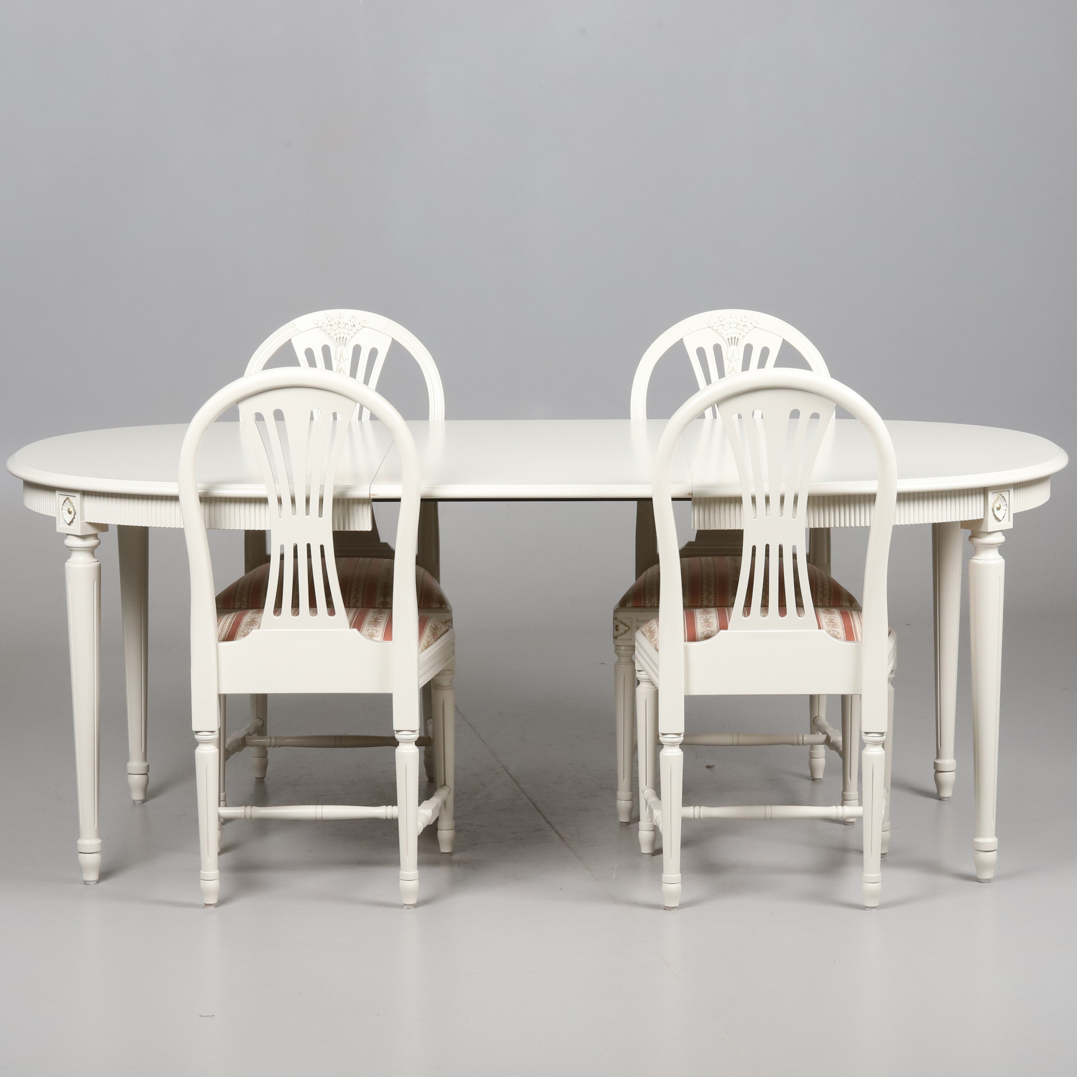 MATGRUPP, "Axet", 5 delar, gustaviansk stil, 1900-tal.