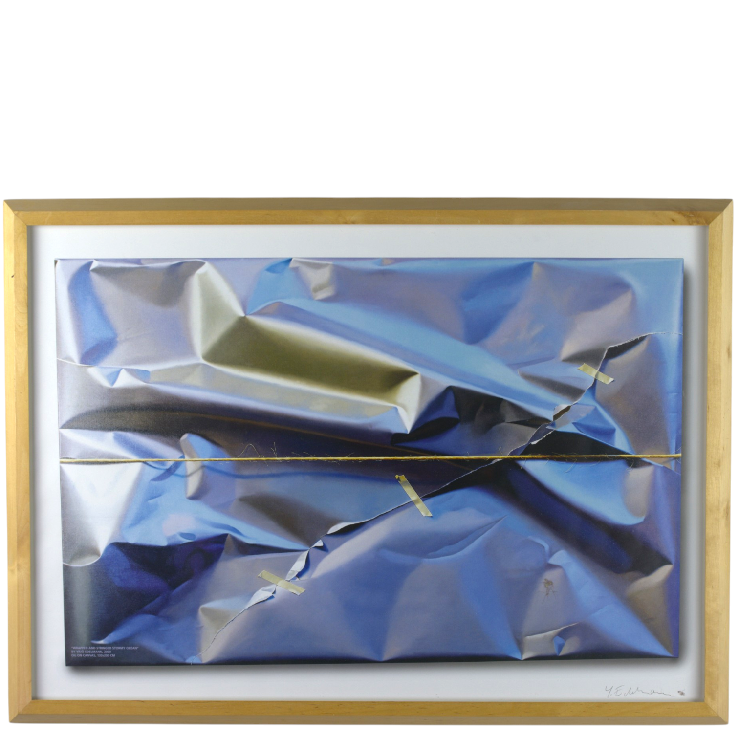 YRJÖ EDELMANN. Affisch, "Wrapped and stringed stormy Ocean", signerad på trycket.