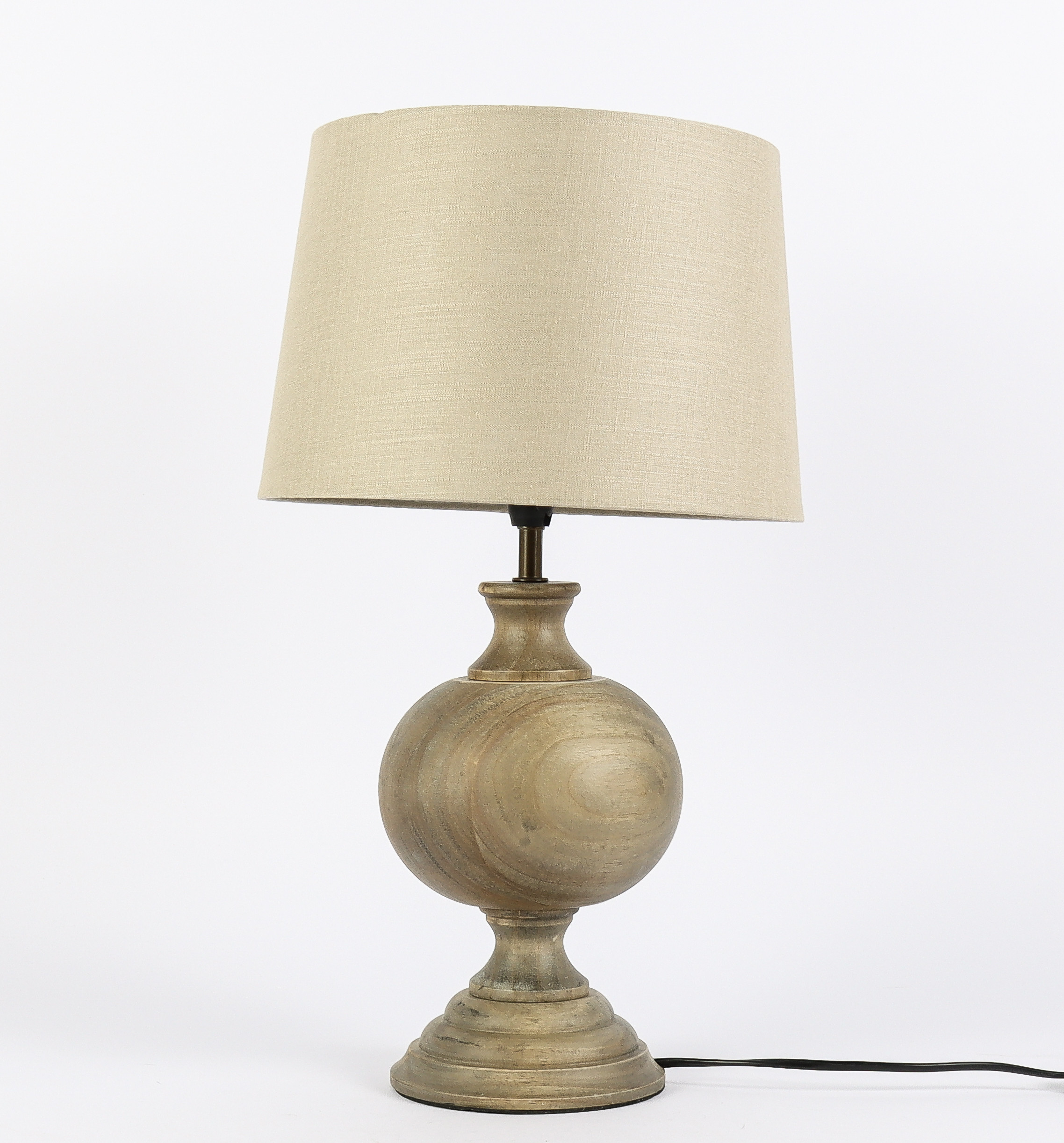 BORDSLAMPA träfot.