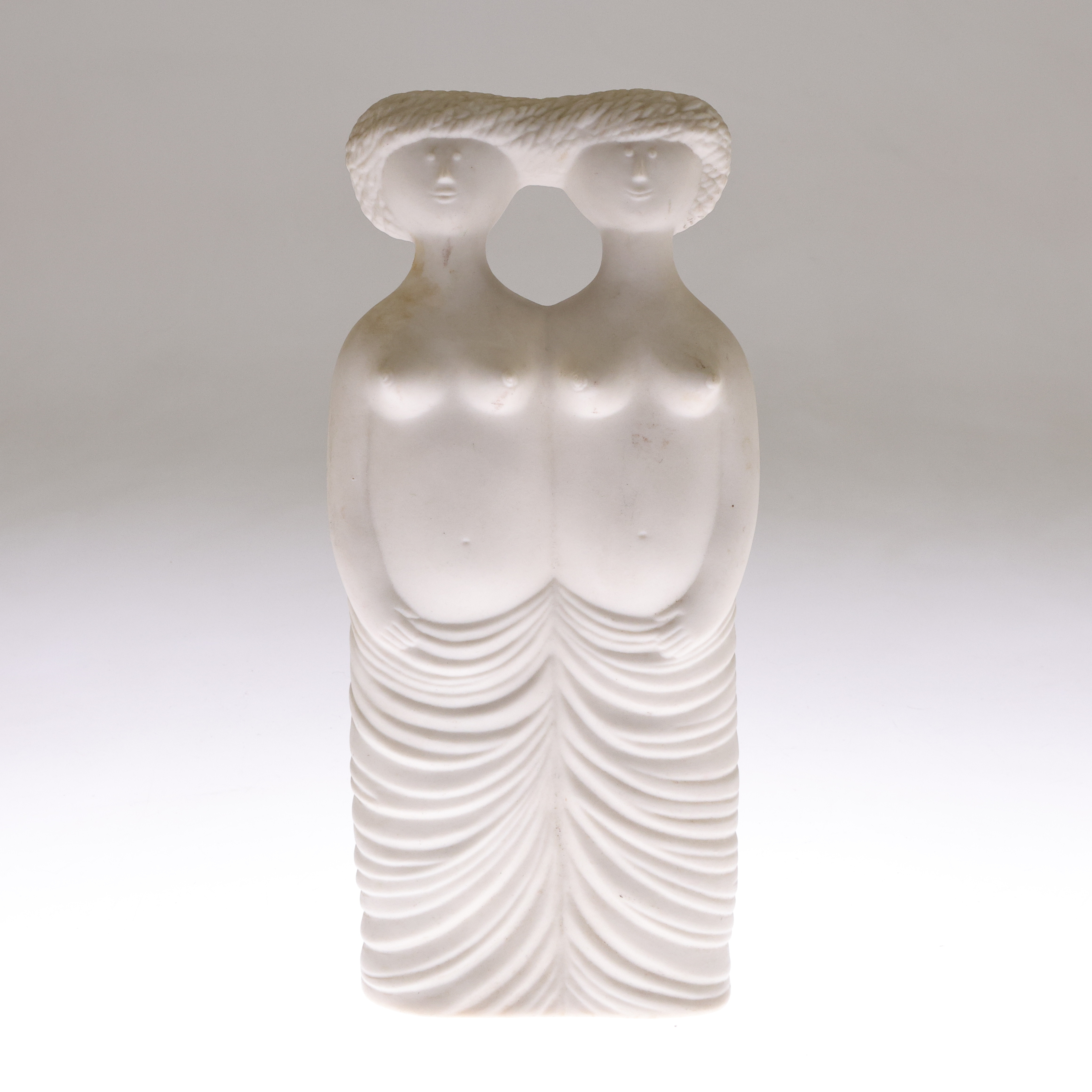 STIG LINDBERG. Skulptur, "Tvillingarna" parian Gustavsberg.