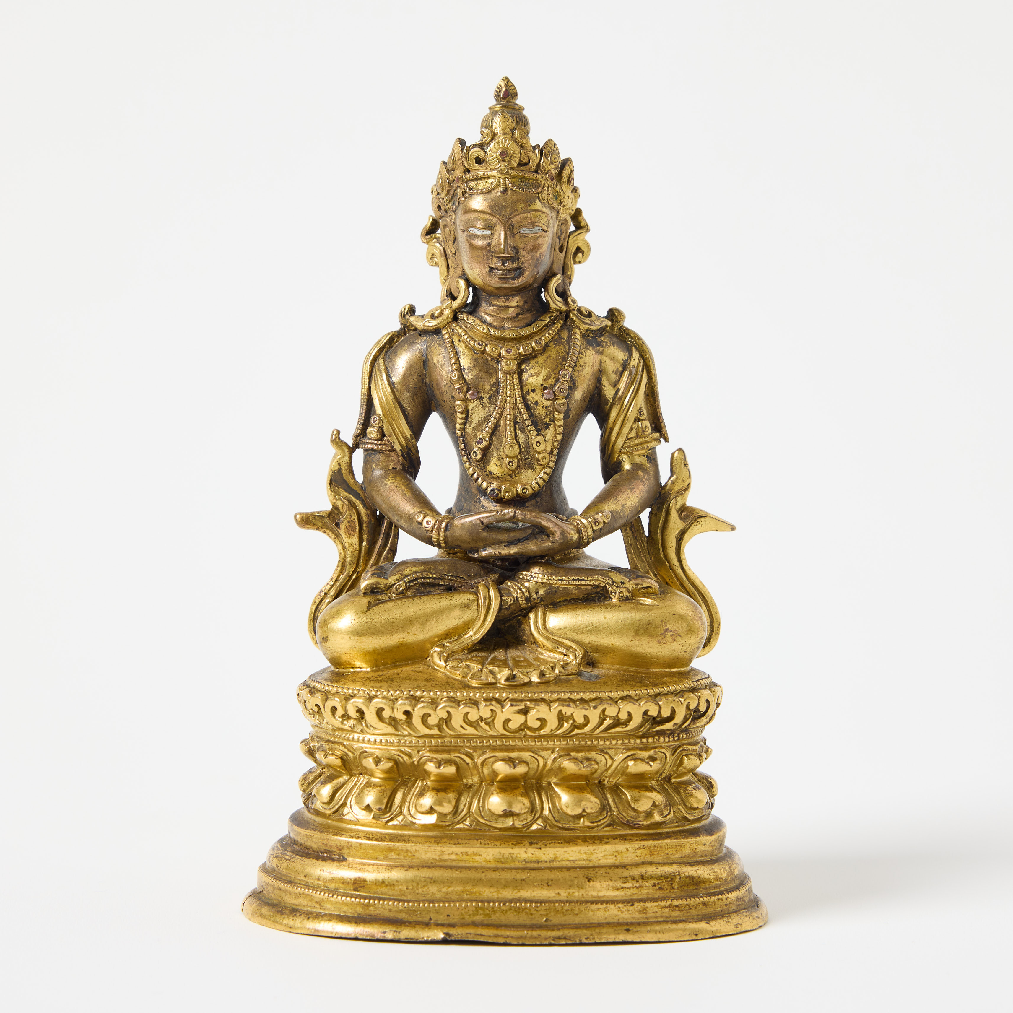 A Mongolian Gilt Bronze Amitayus.
