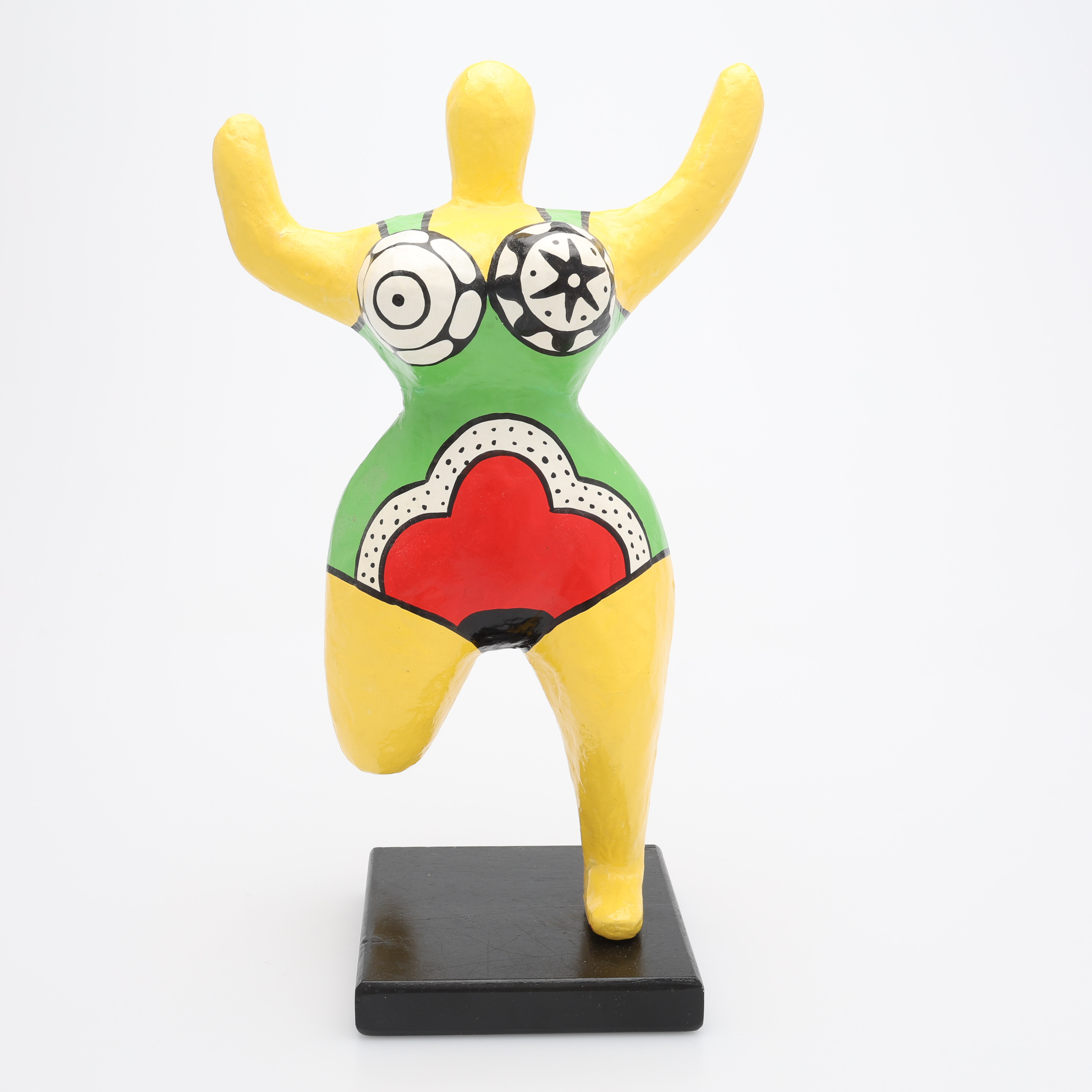 NIKI DE SAINT-PHALLE 1930-2002. EFTER. SKULPTUR, "NANA", BEMÅLAD PAPIER MACHÉ.