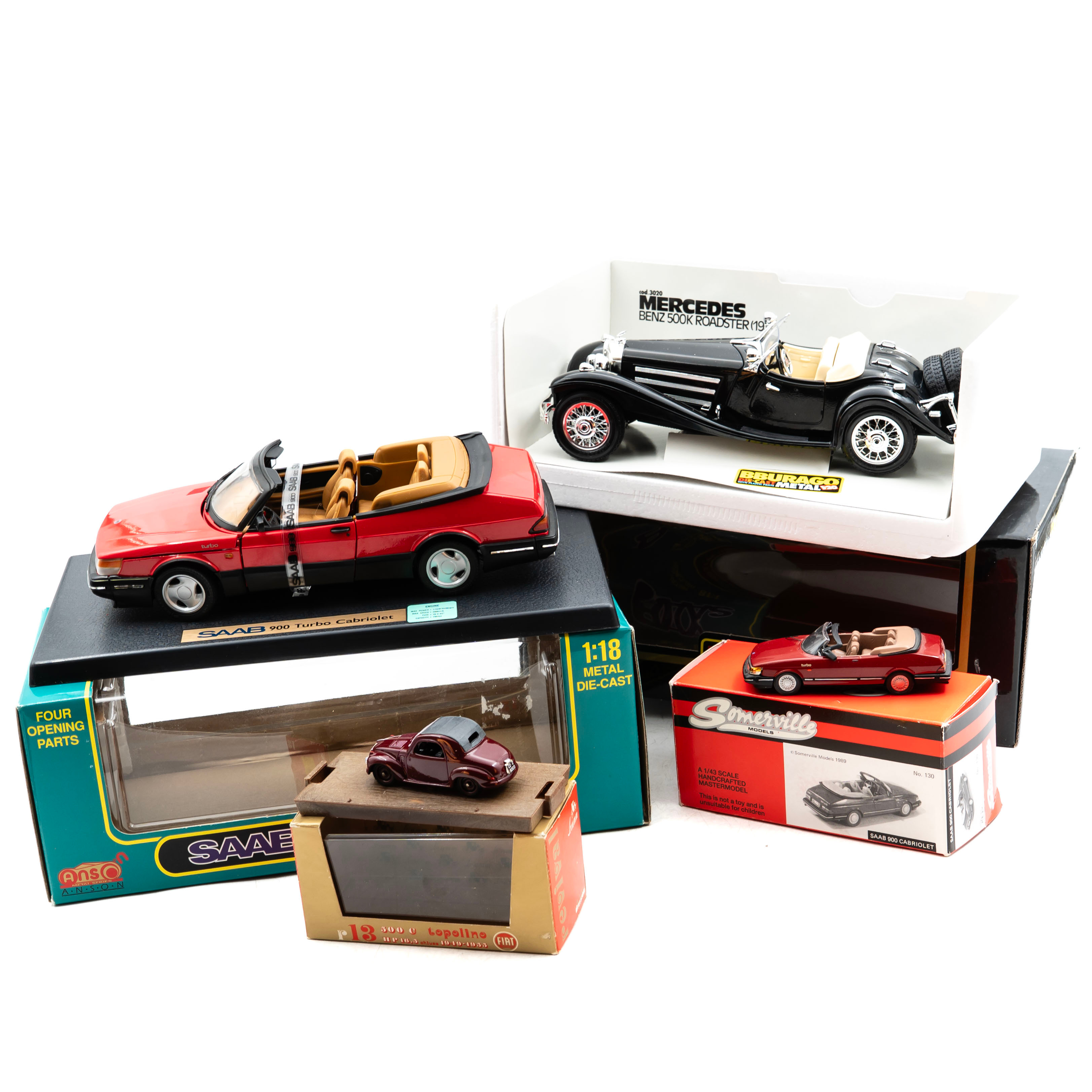 MODELLBILAR 1900tal, B.L.A SAAB 900 Turbo Cabriolet (4 delar).