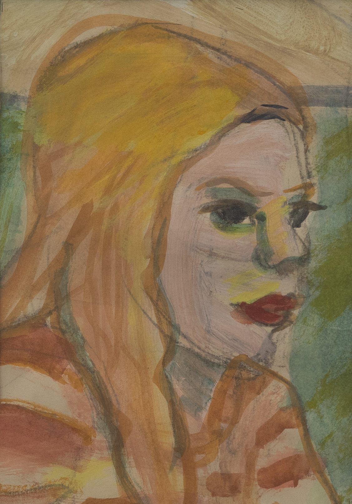 ZAGE JOHANSON (1916-1990). "Göta Fogler", akvarell, signerad.